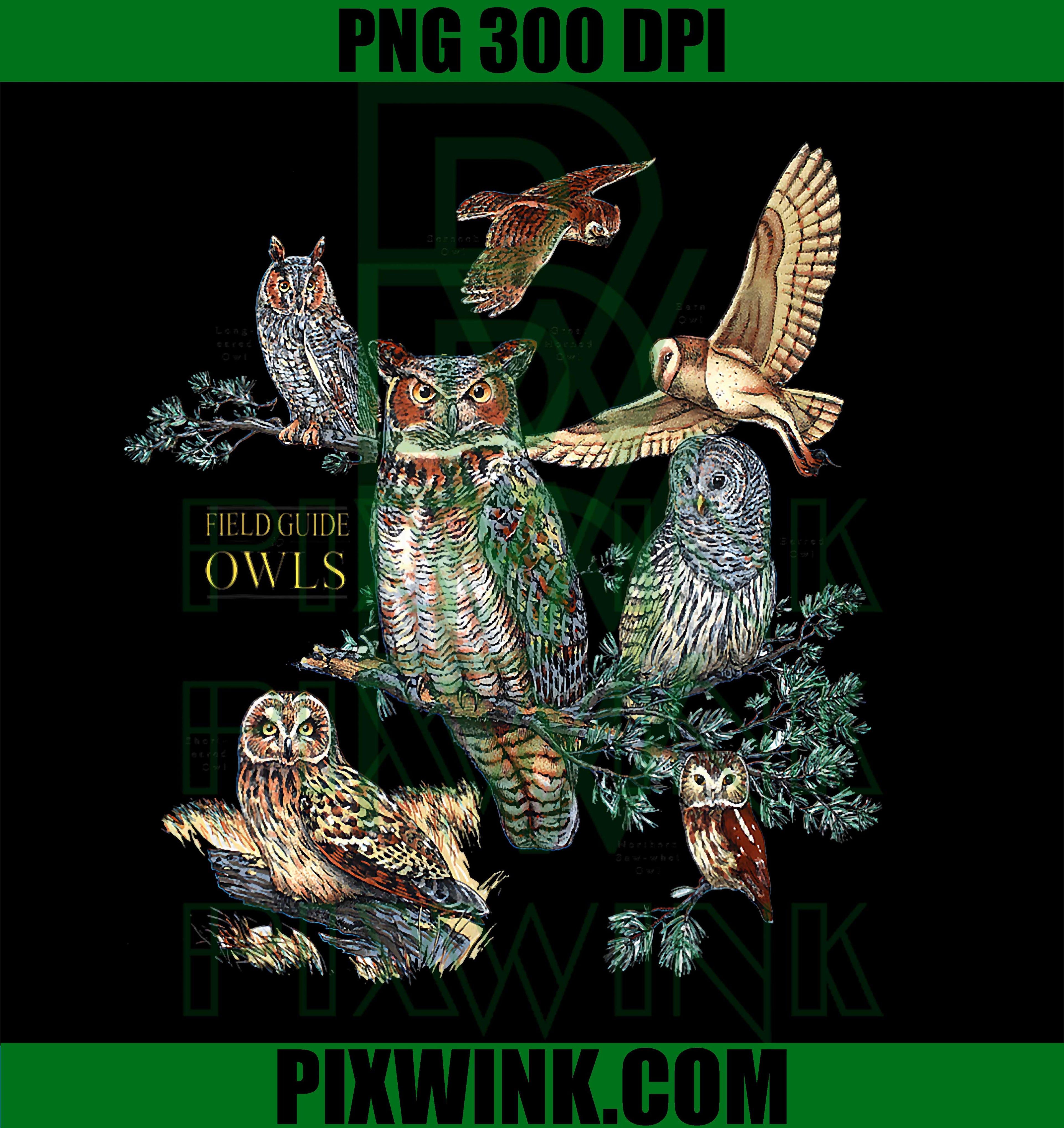 Field Guide to Owls, Funny Animal Lover PNG