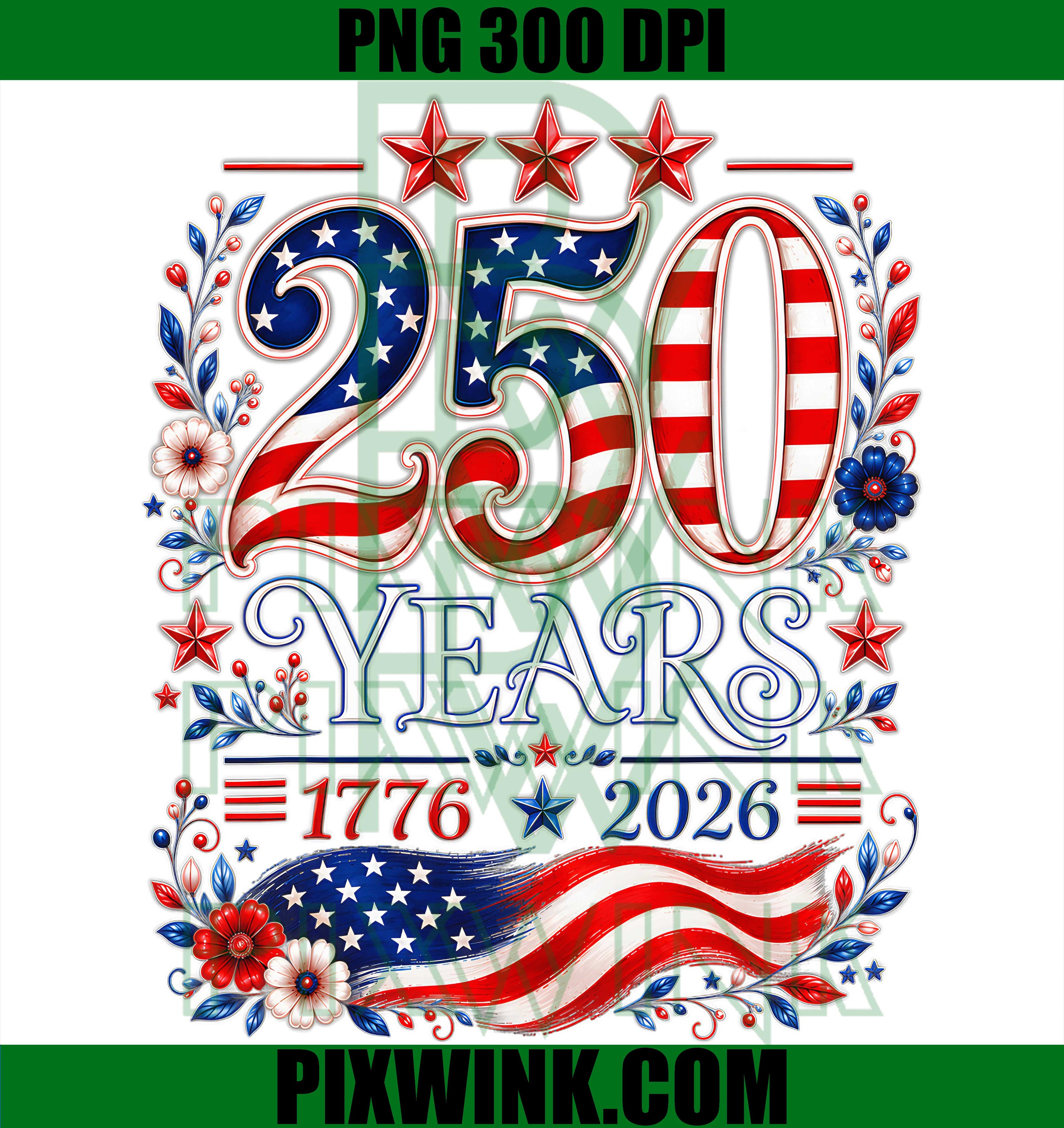 USA 250th Anniversary PNG, America Flag PNG, Patriotic USA PNG