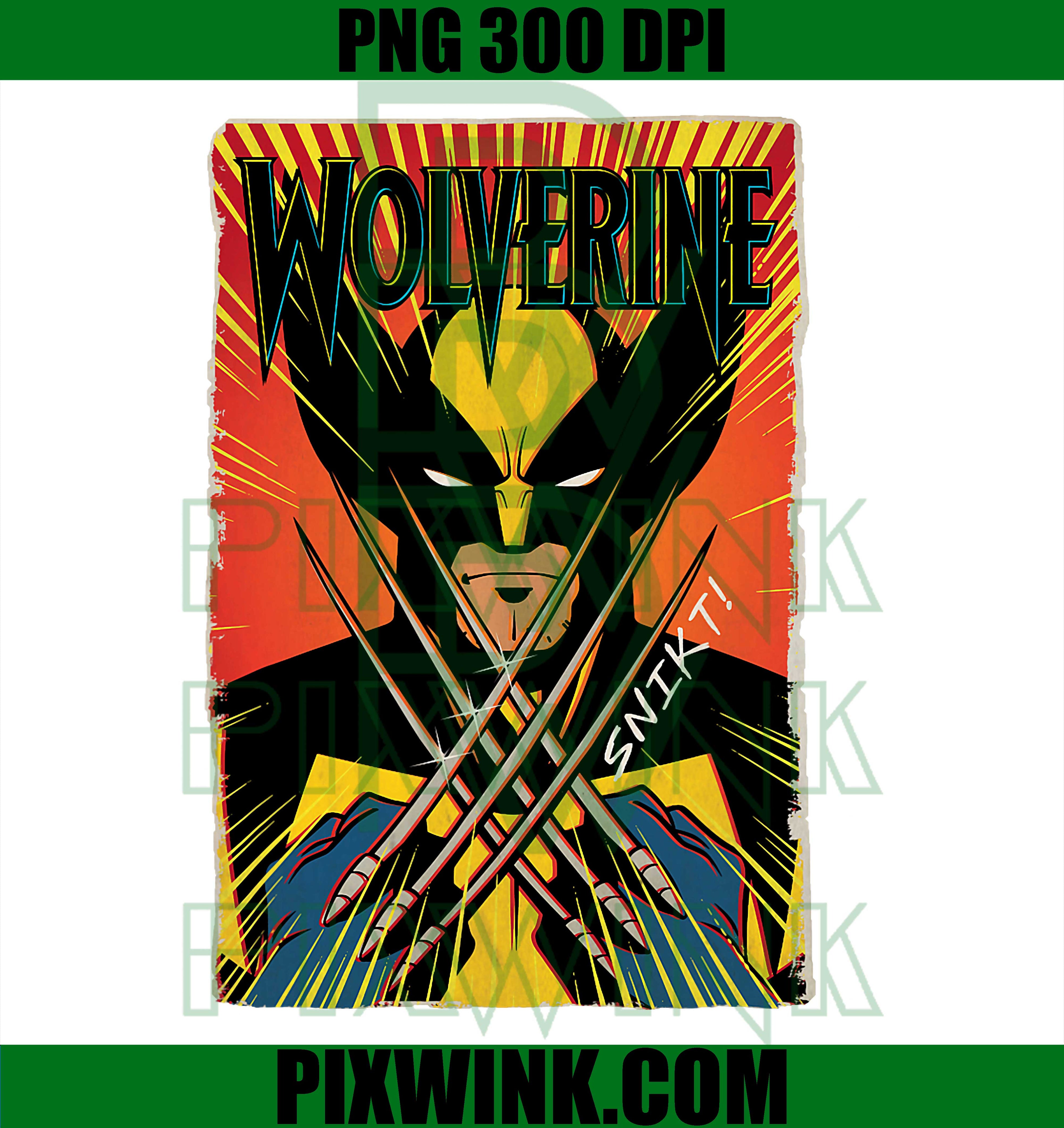 Marvel Studios X-Men ’97 Wolverine Claws, Retro Vintage PNG