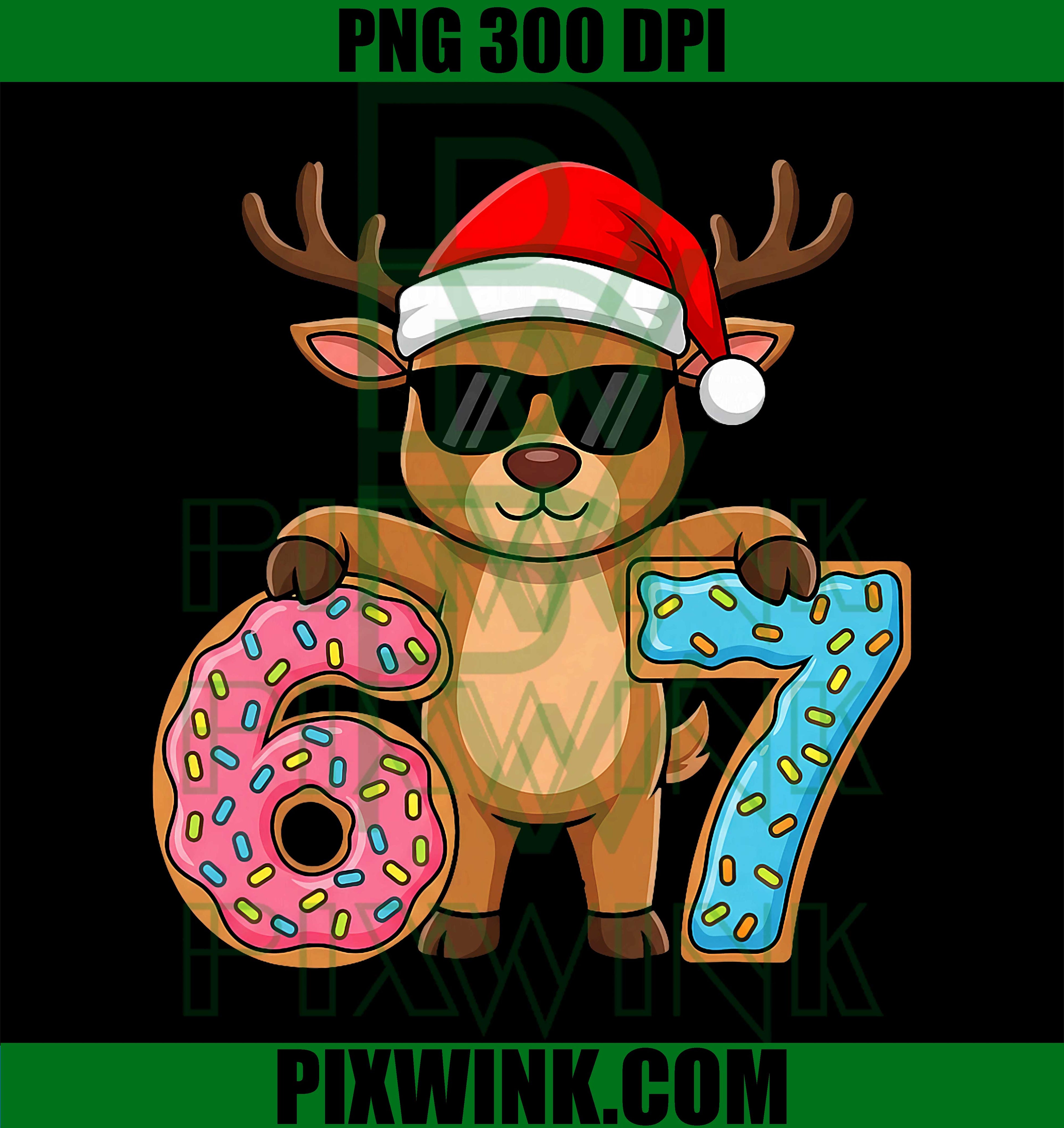 67 Christmas PNG, Funny 67 Meme Kids Reindeer 67 PNG