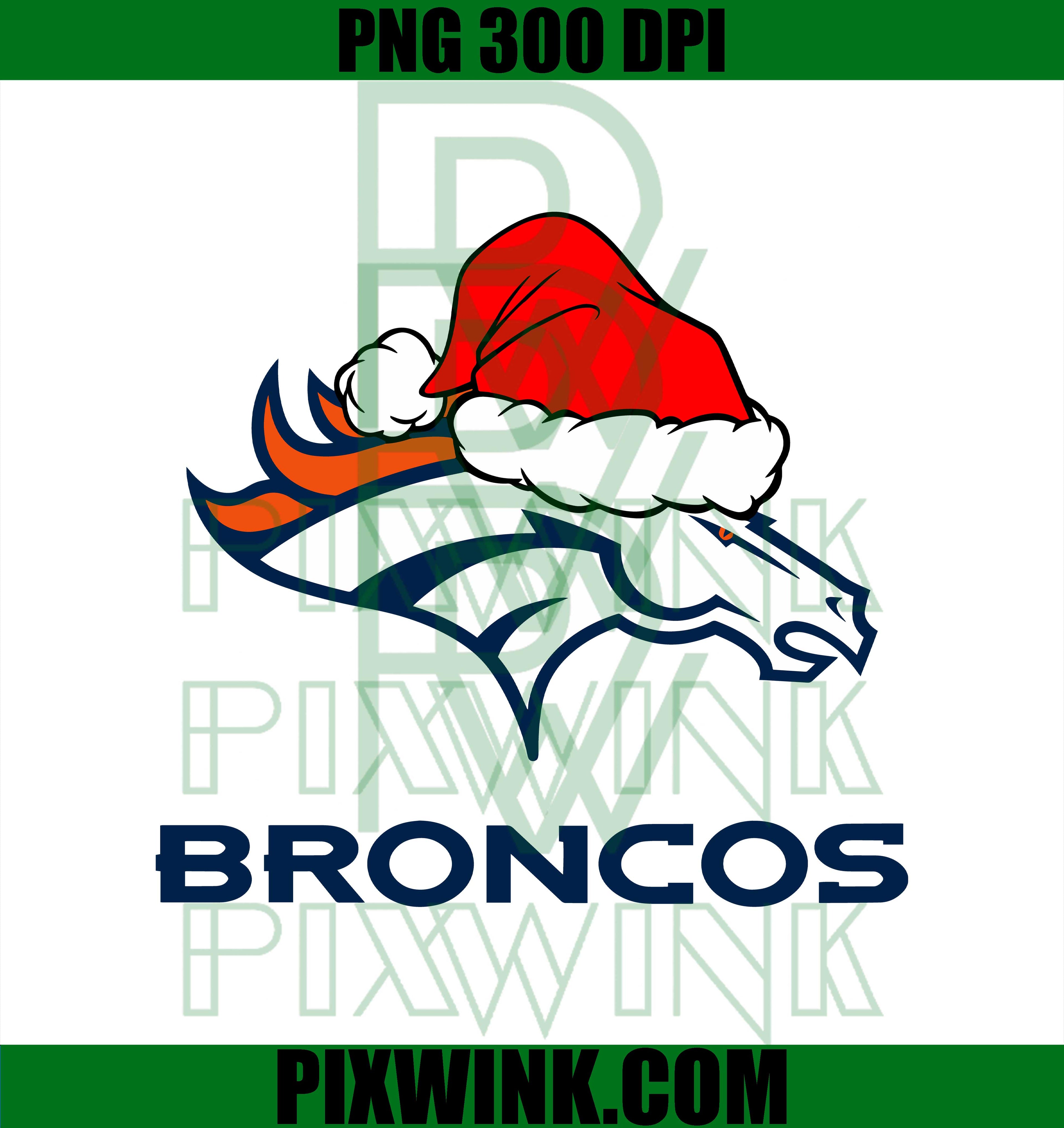 Denver Broncos Christmas SVG, NFL Christmas Logo SVG, Denver Broncos Santa SVG