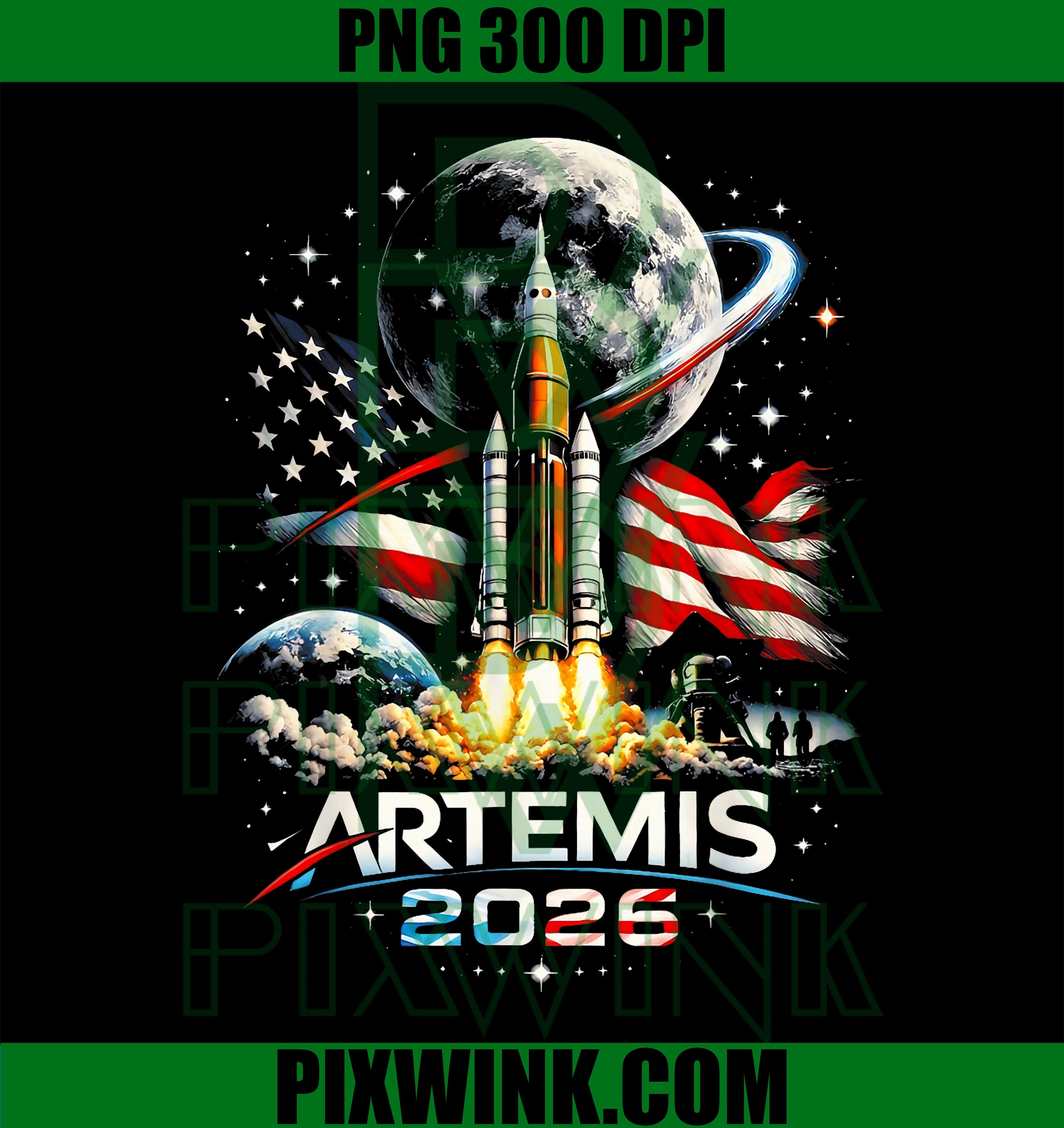 Artemis II PNG, Space Rocket Launch PNG, Moon Mission PNG