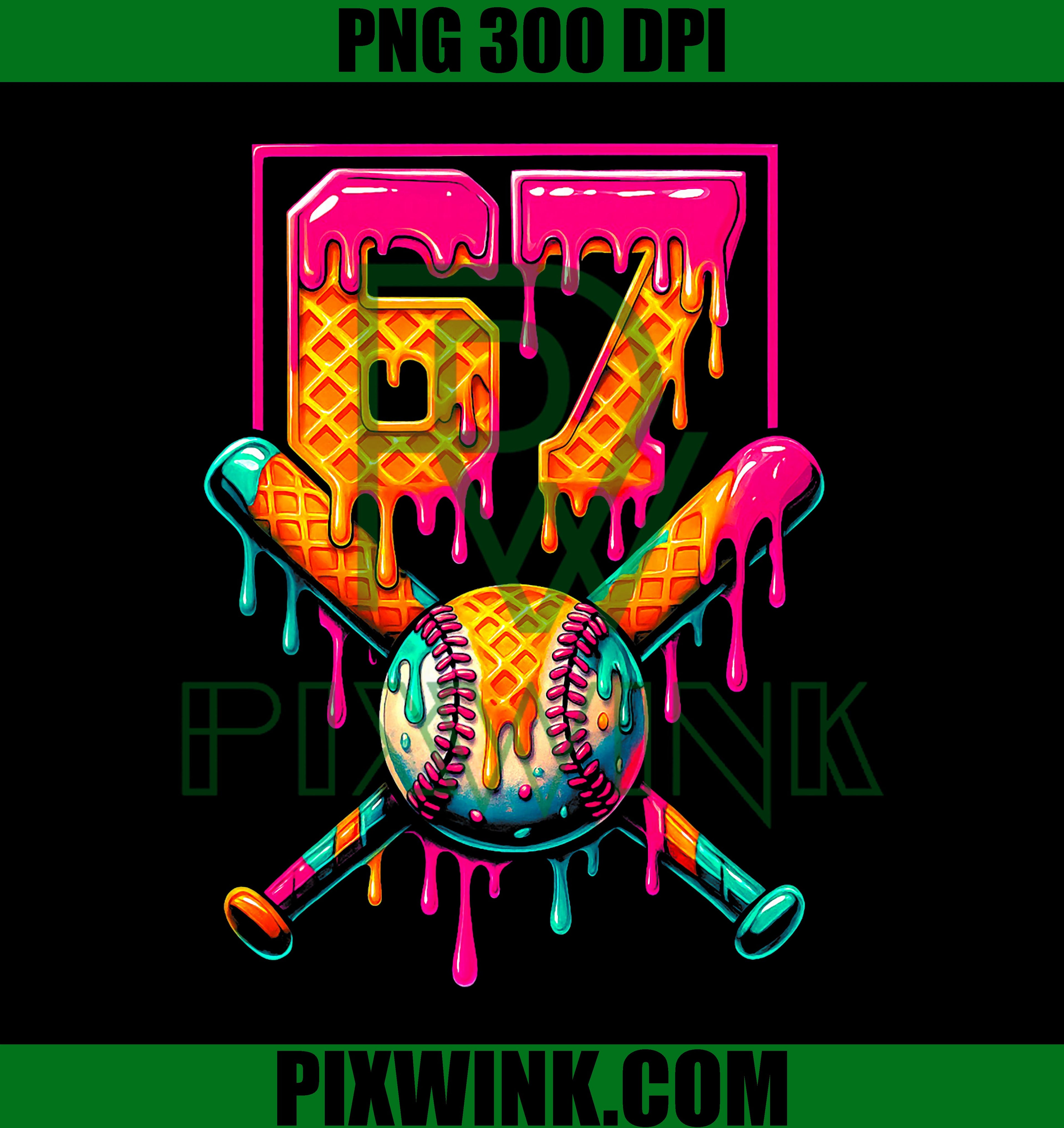 Baseball 67 Ice Cream Drip