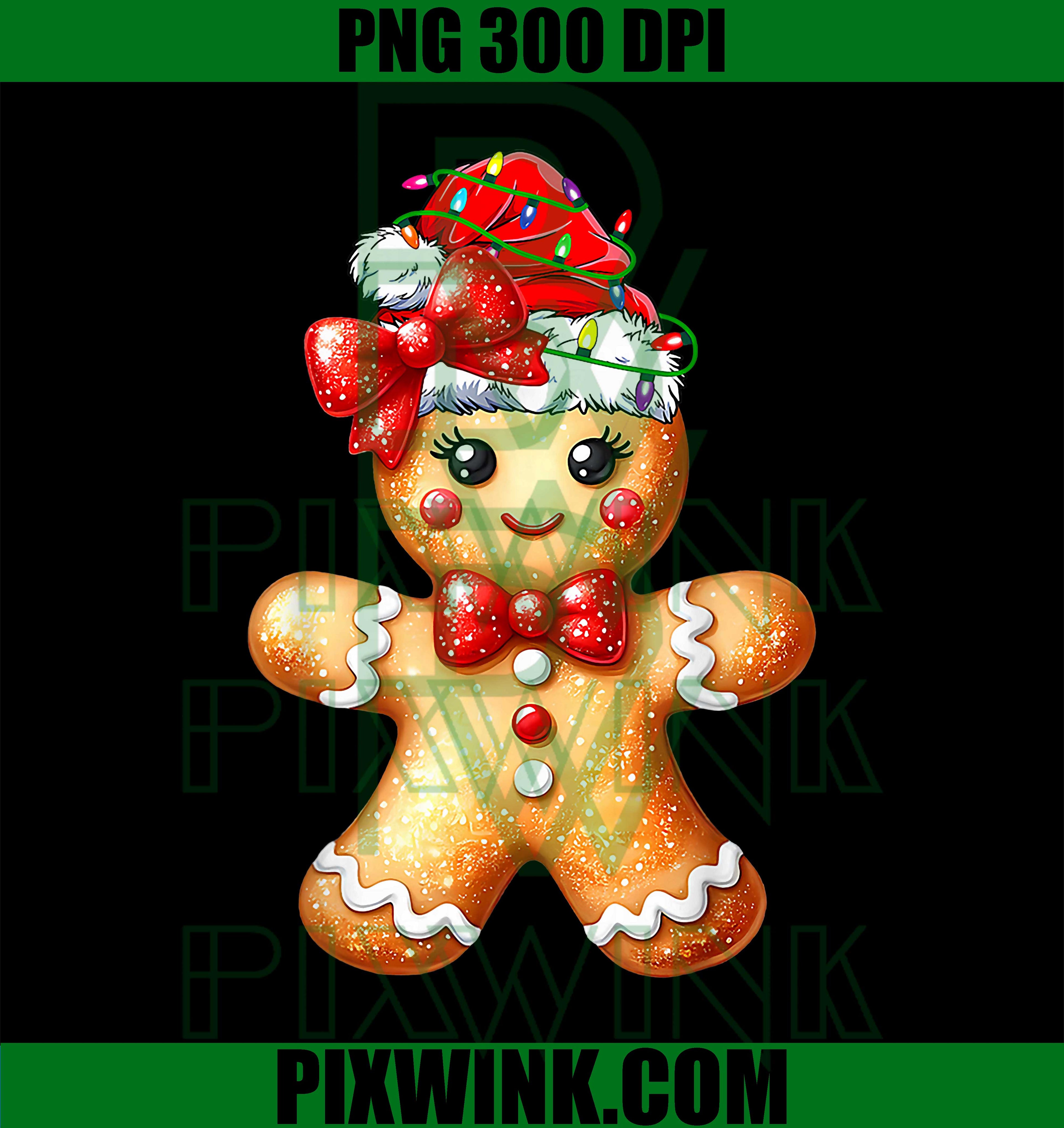 Merry Christmas Gingerbread Santa PNG