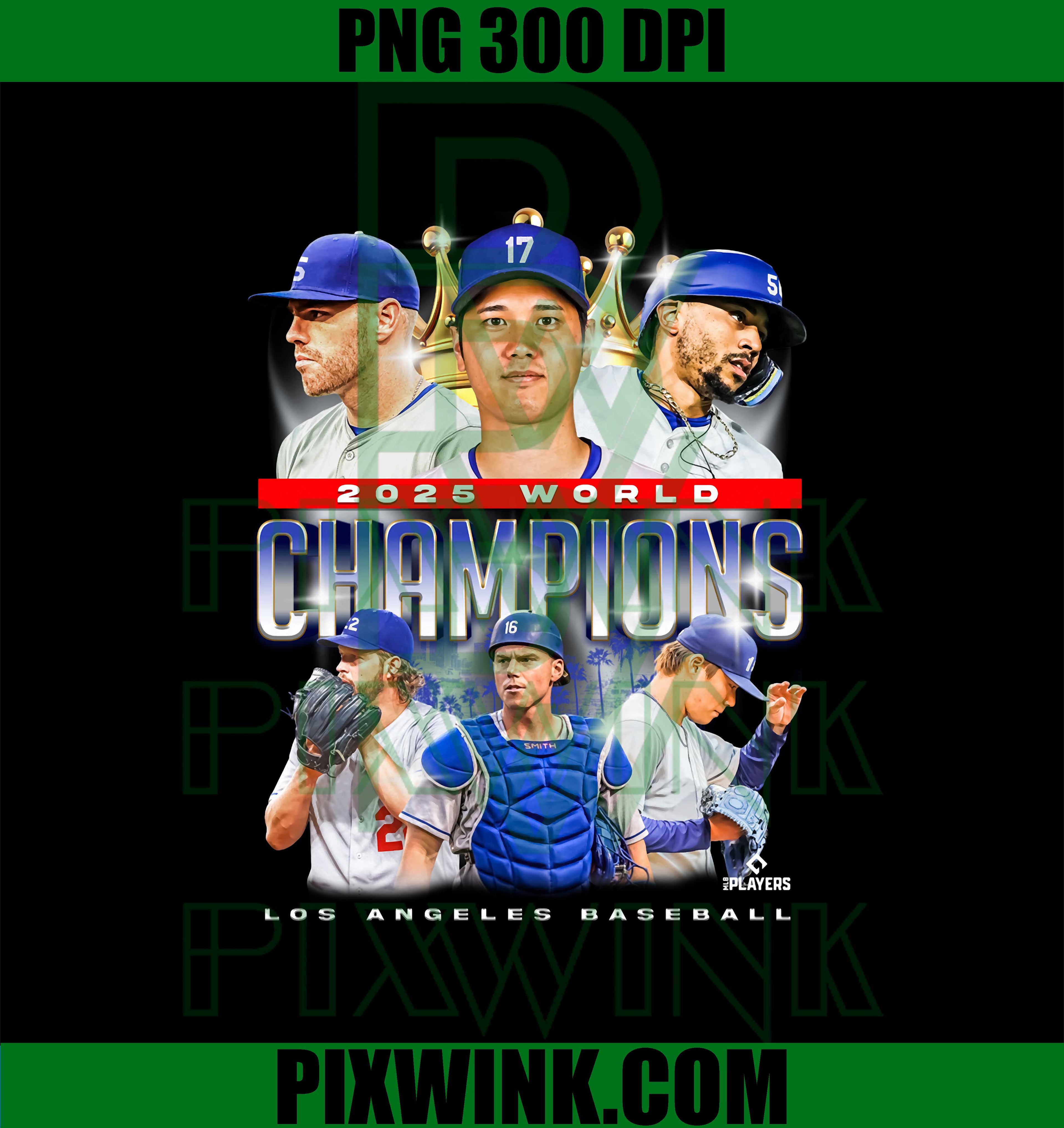 2025 World Champions  Los Angeles LA Series Finals Merch PNG