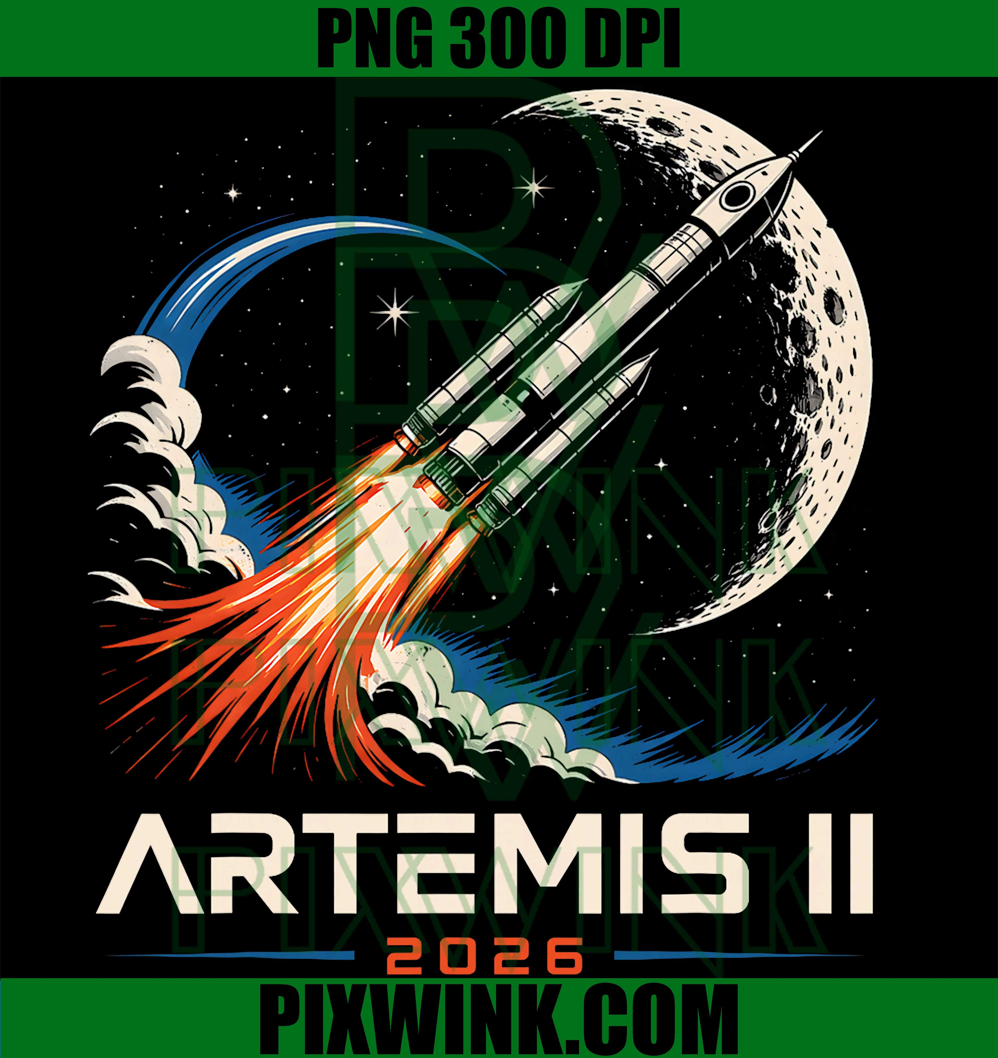 Artemis II Rocket PNG, Space Launch 2026 PNG, Moon Mission PNG