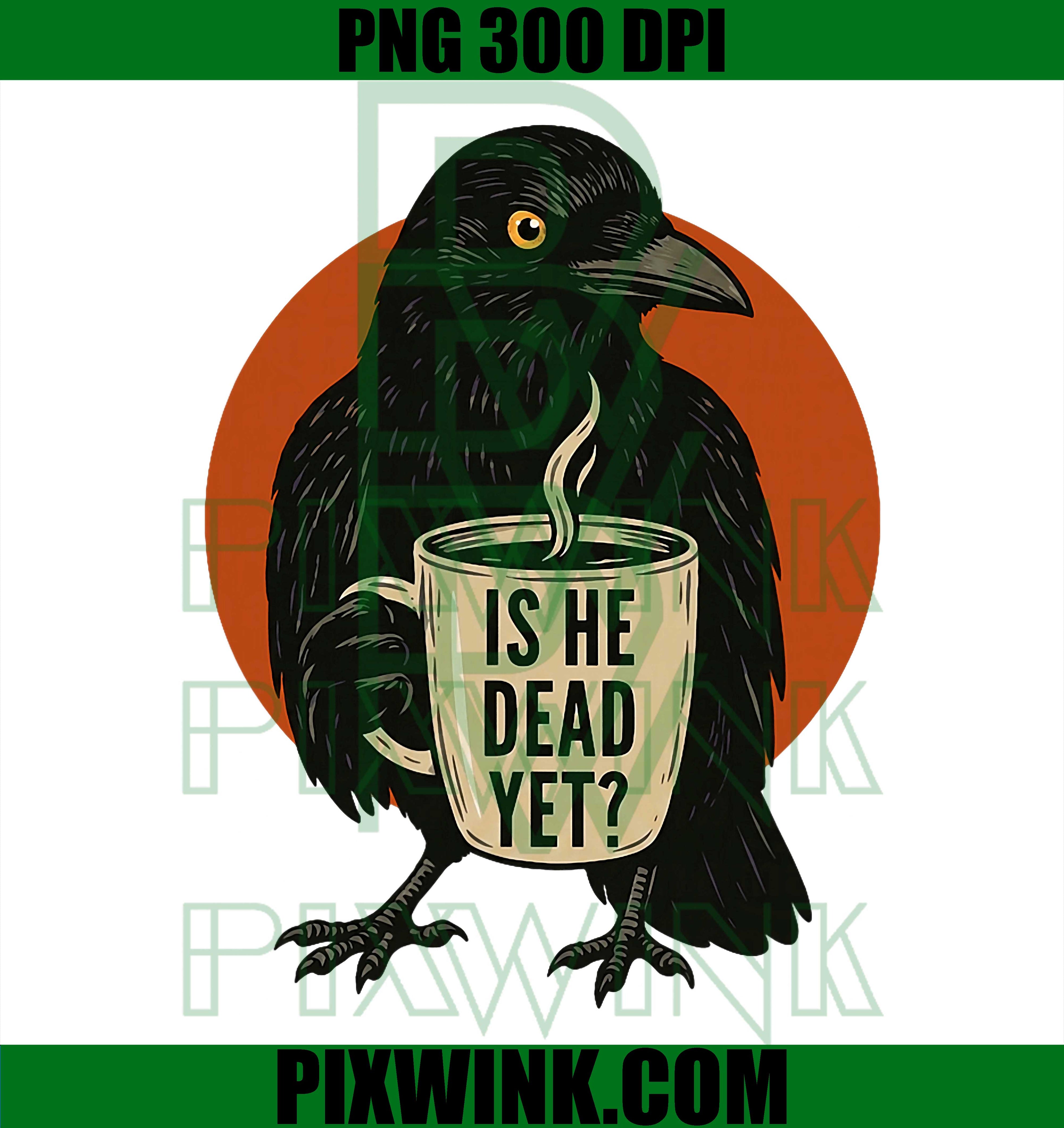 Dark Crow Raven Vintage PNG, Retro Bird Humor Meme PNG Design