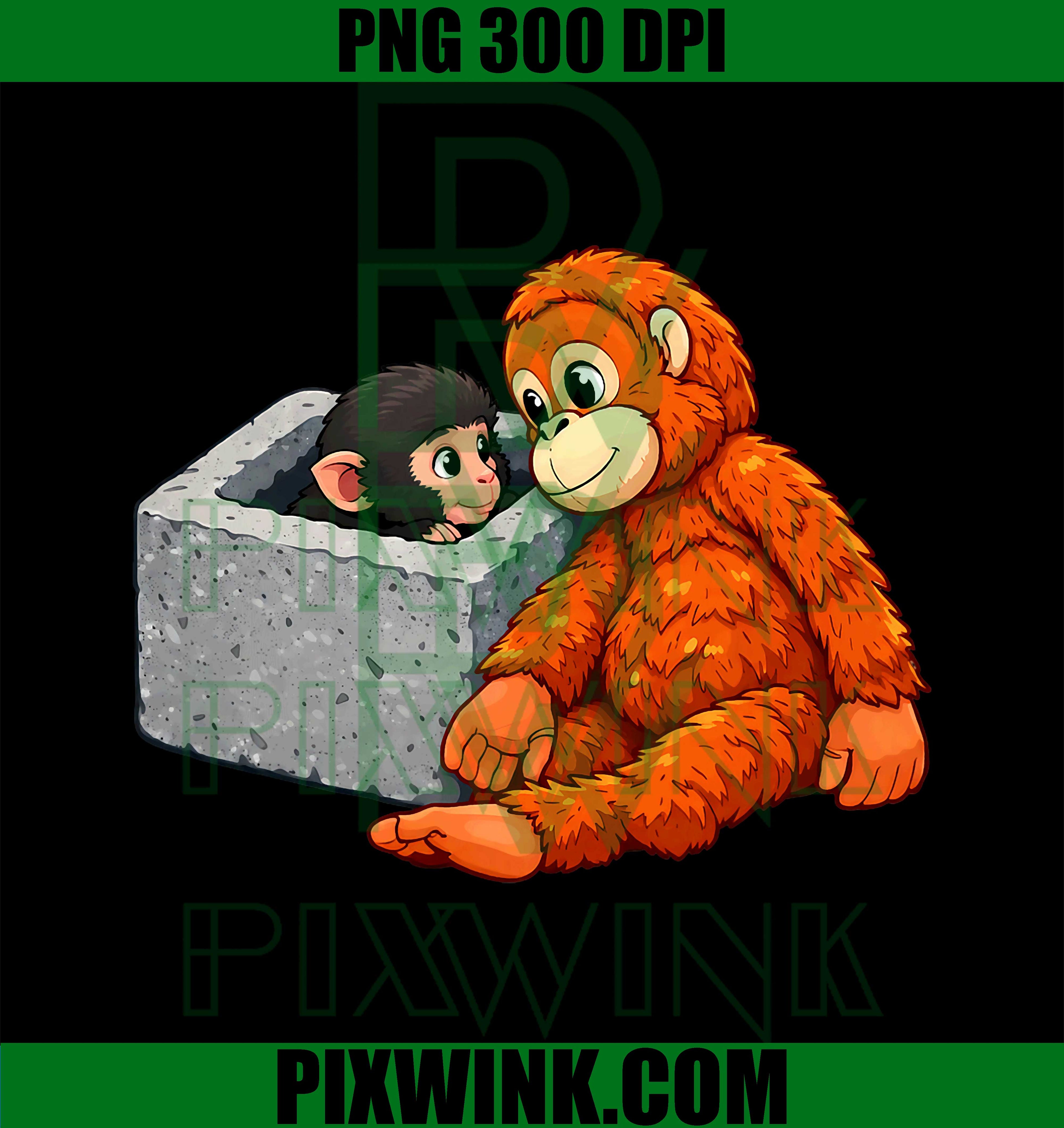 Baby Monkey Punch PNG, Cute Baby Monkey Punch PNG