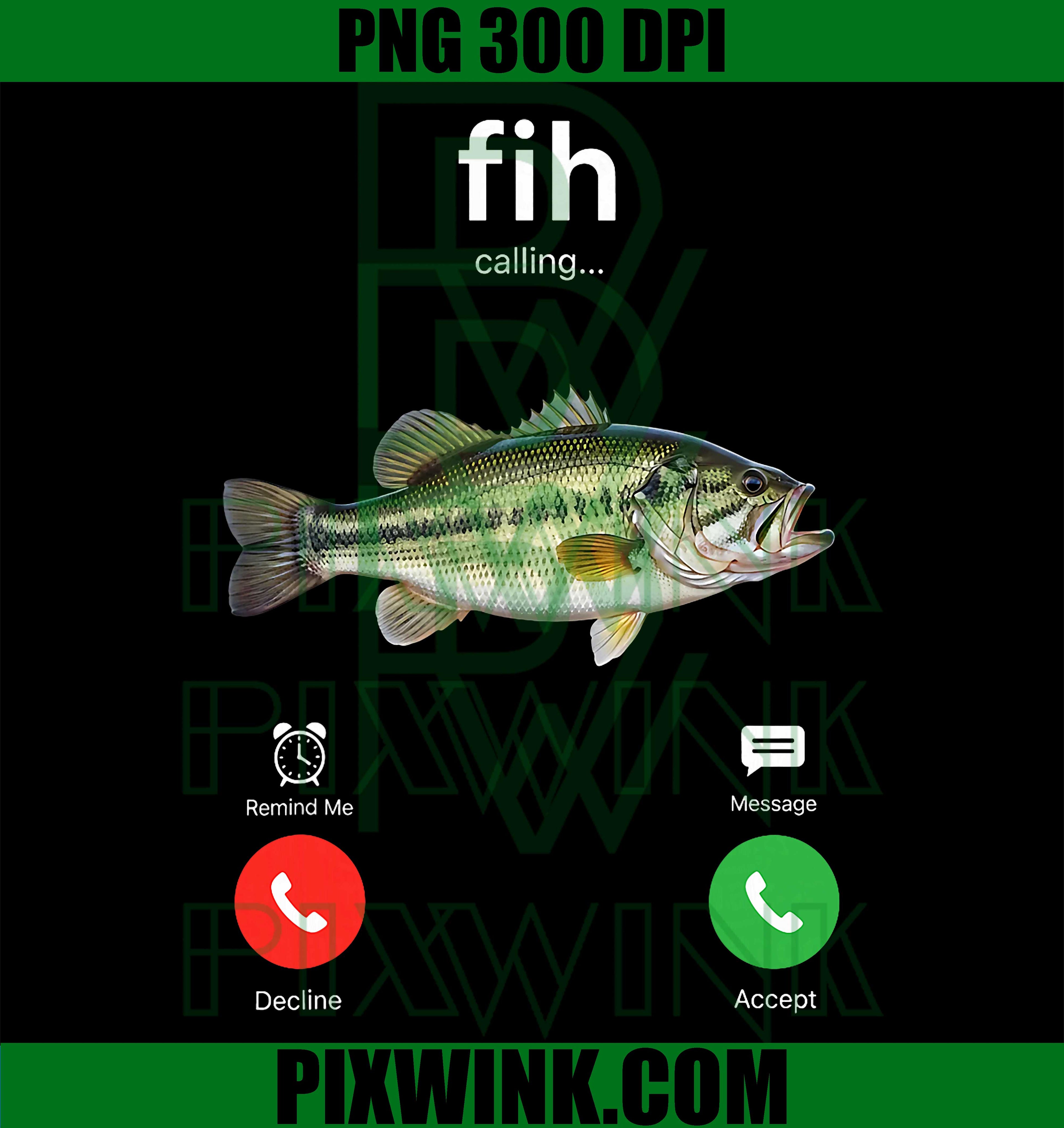 Fih Calling Decline Accept Phone Call PNG, Funny Fish PNG