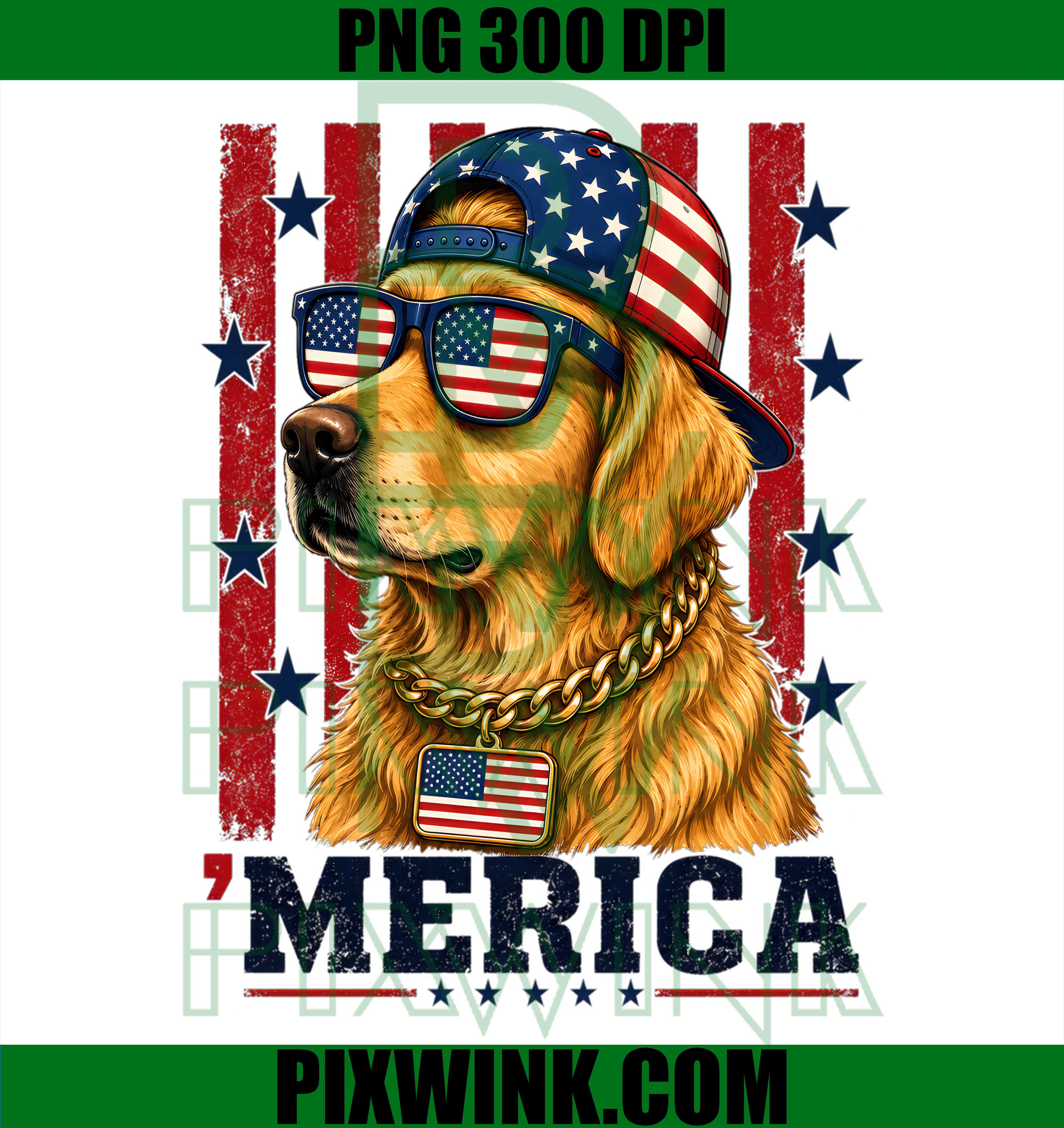 Vintage Labrador PNG, America 250th PNG, Retro Dog USA PNG