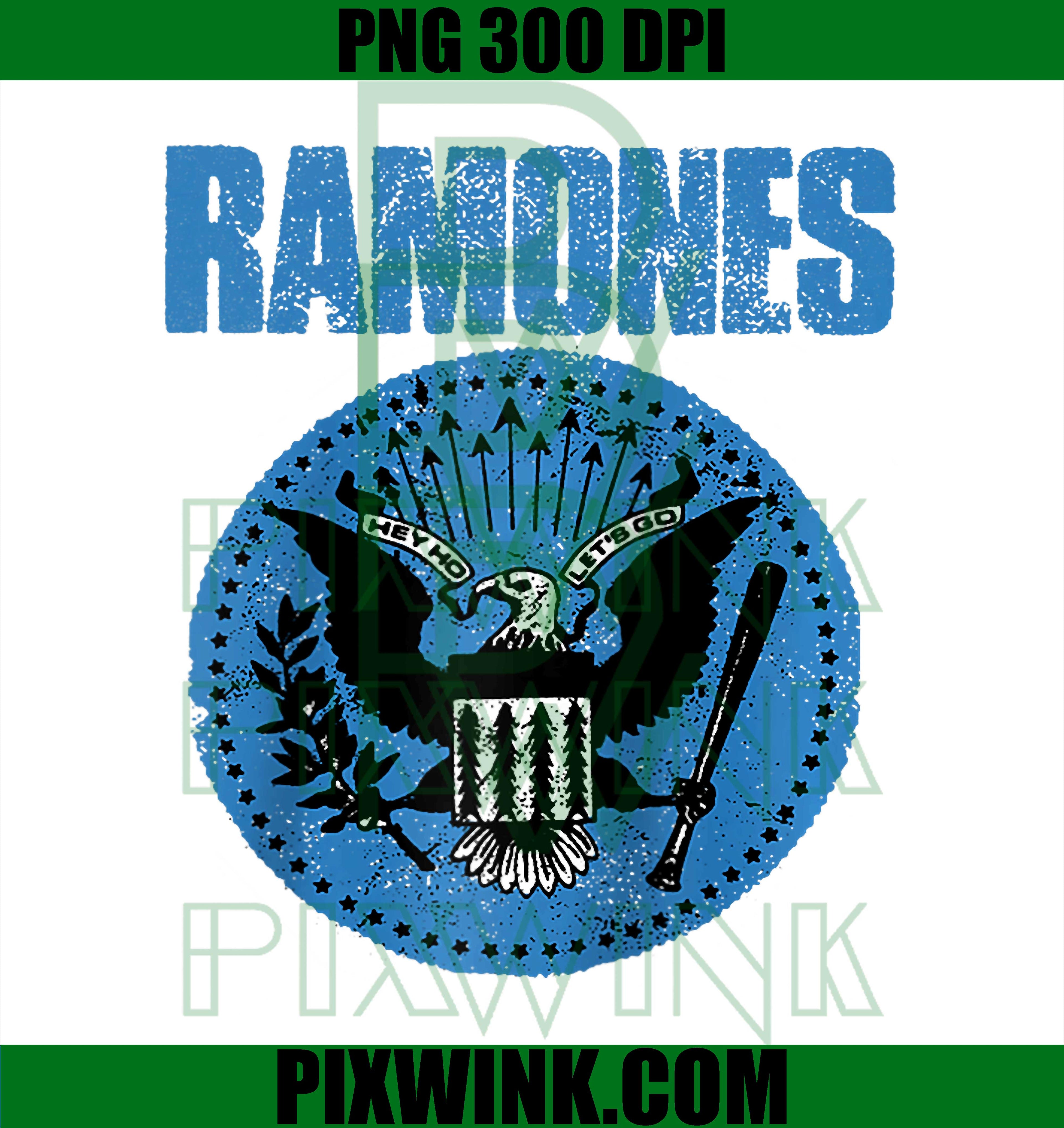 Ramones Blue Seal PNG, Vintage Baseball Raglan Rock Band PNG