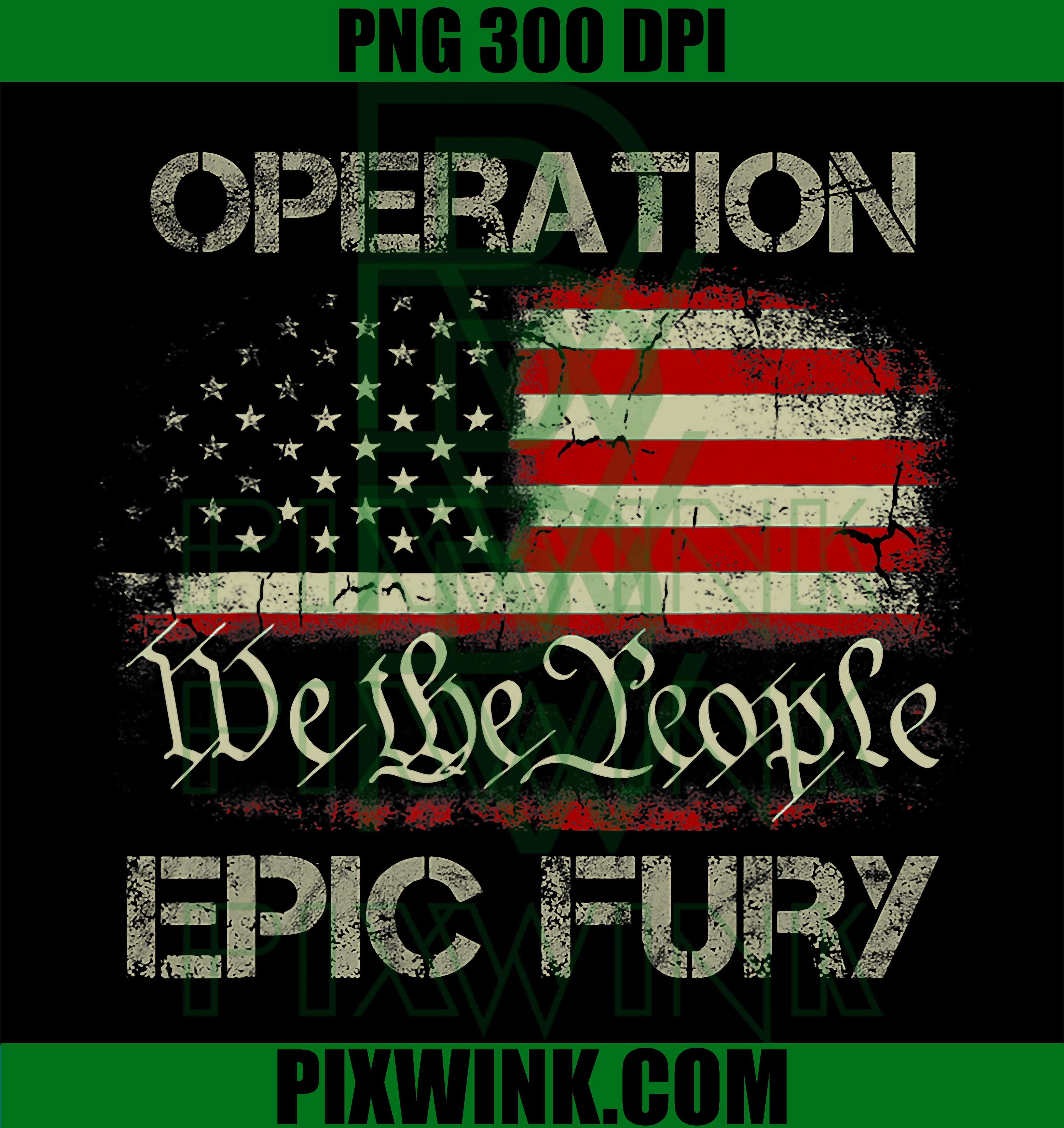 Operation Epic Fury PNG, Modern Military Inspired Graphic Design PNG