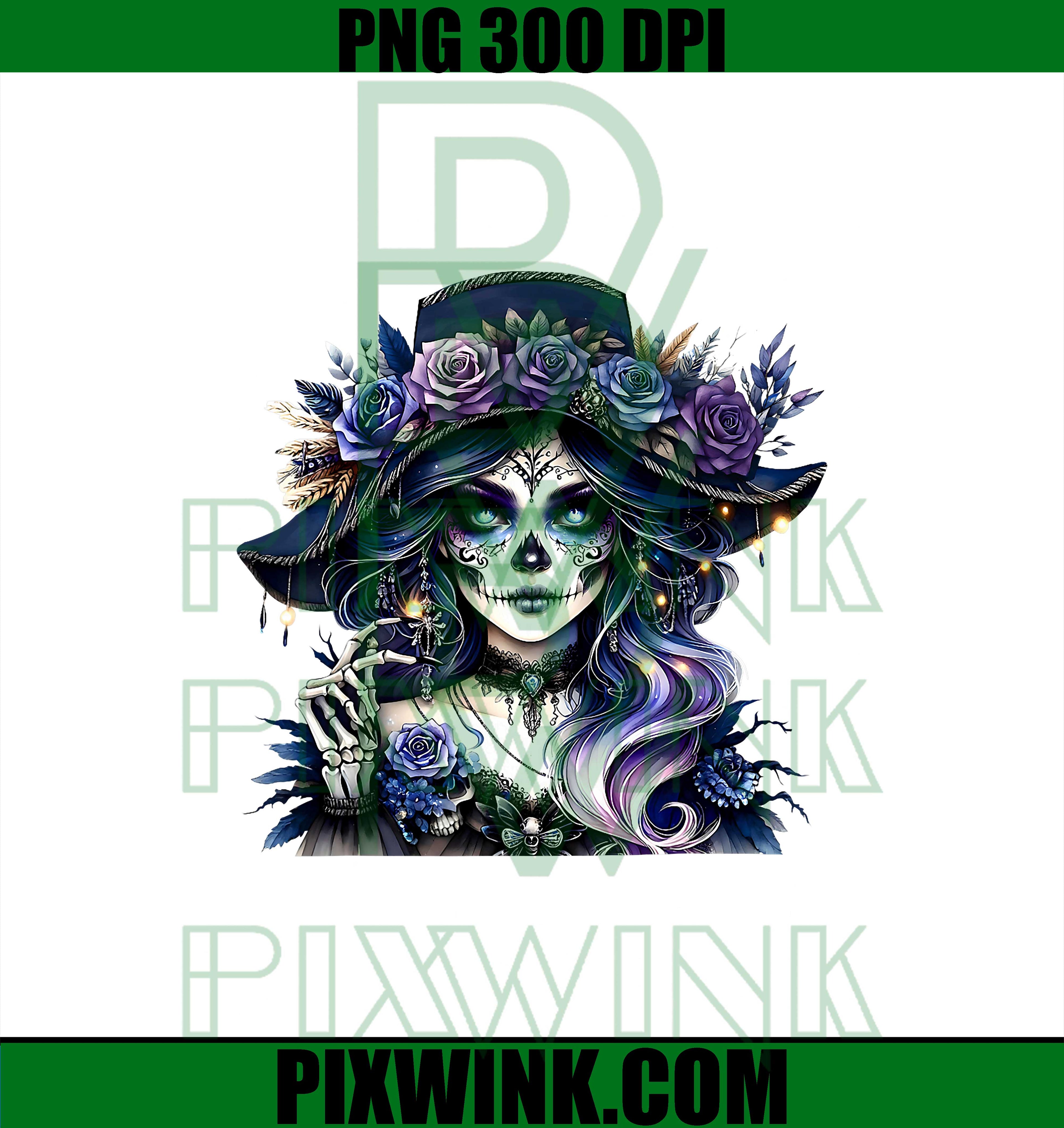 Flower Rose Catrina Woman Day Of The Dead PNG