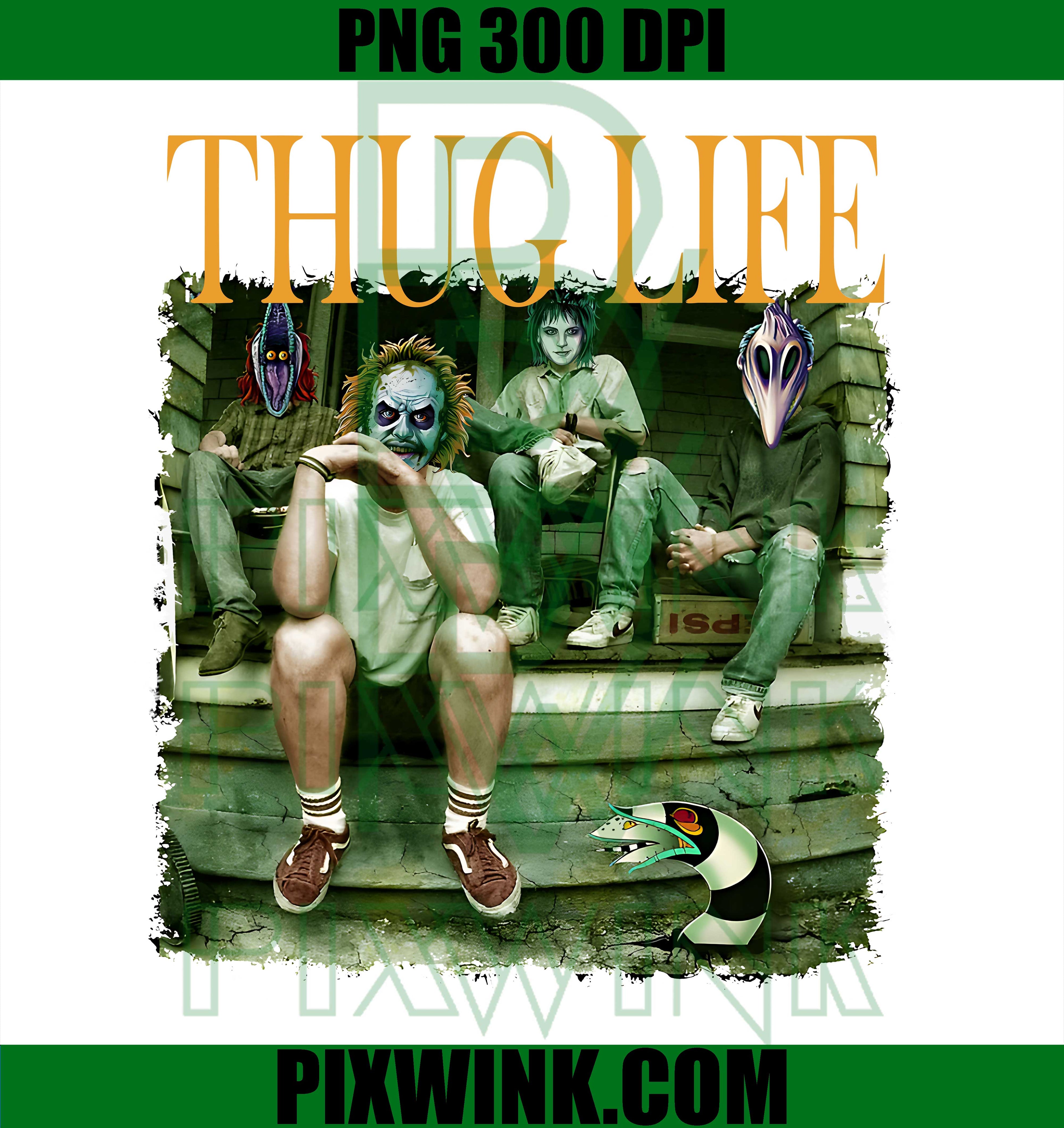 Beetlejuice Thug Life PNG, Horror Comedy PNG, Cult Movie Digital PNG