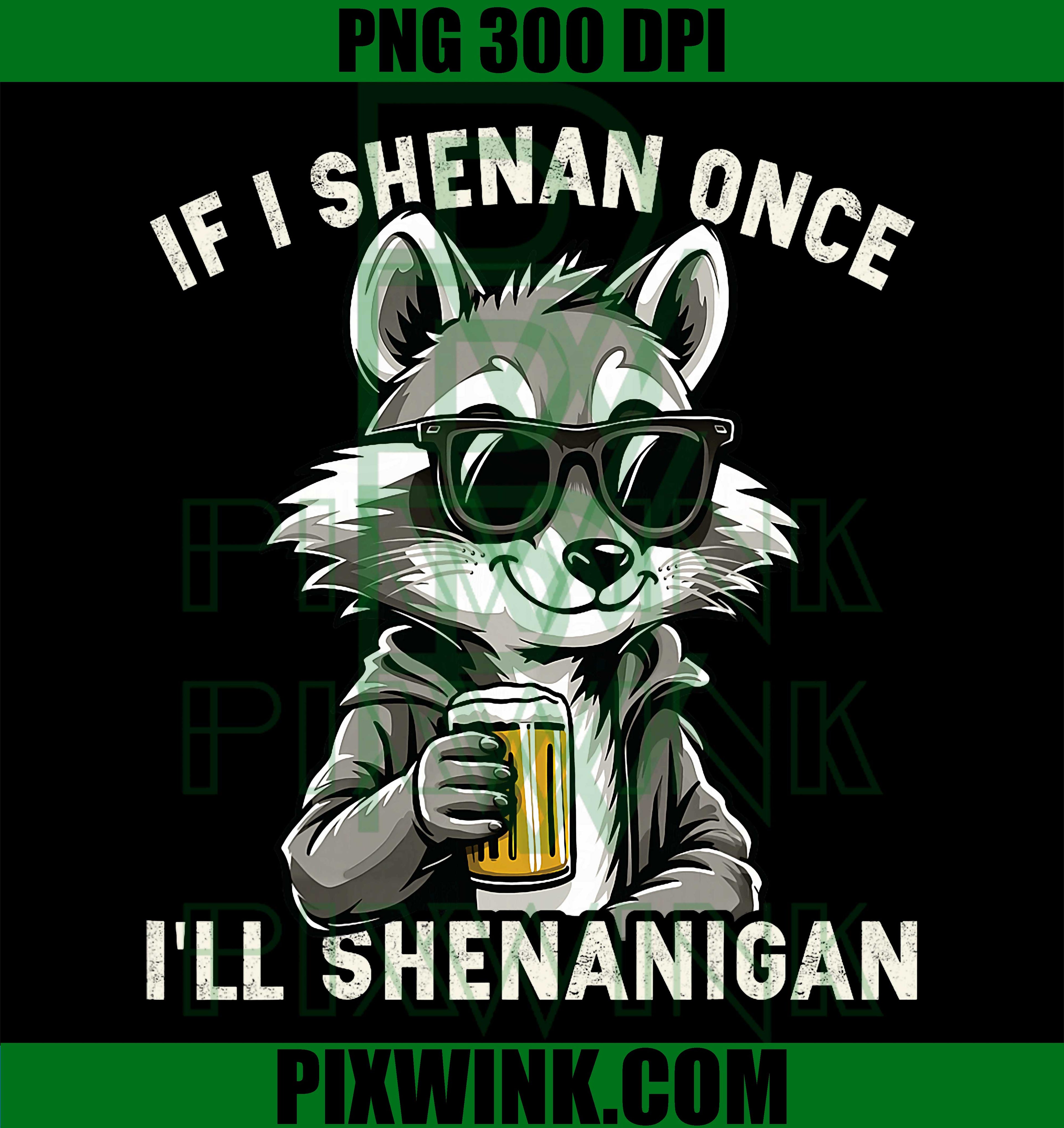 Funny Shenanigan Raccoon PNG, If I Shenan Once PNG, Raccoon Meme PNG