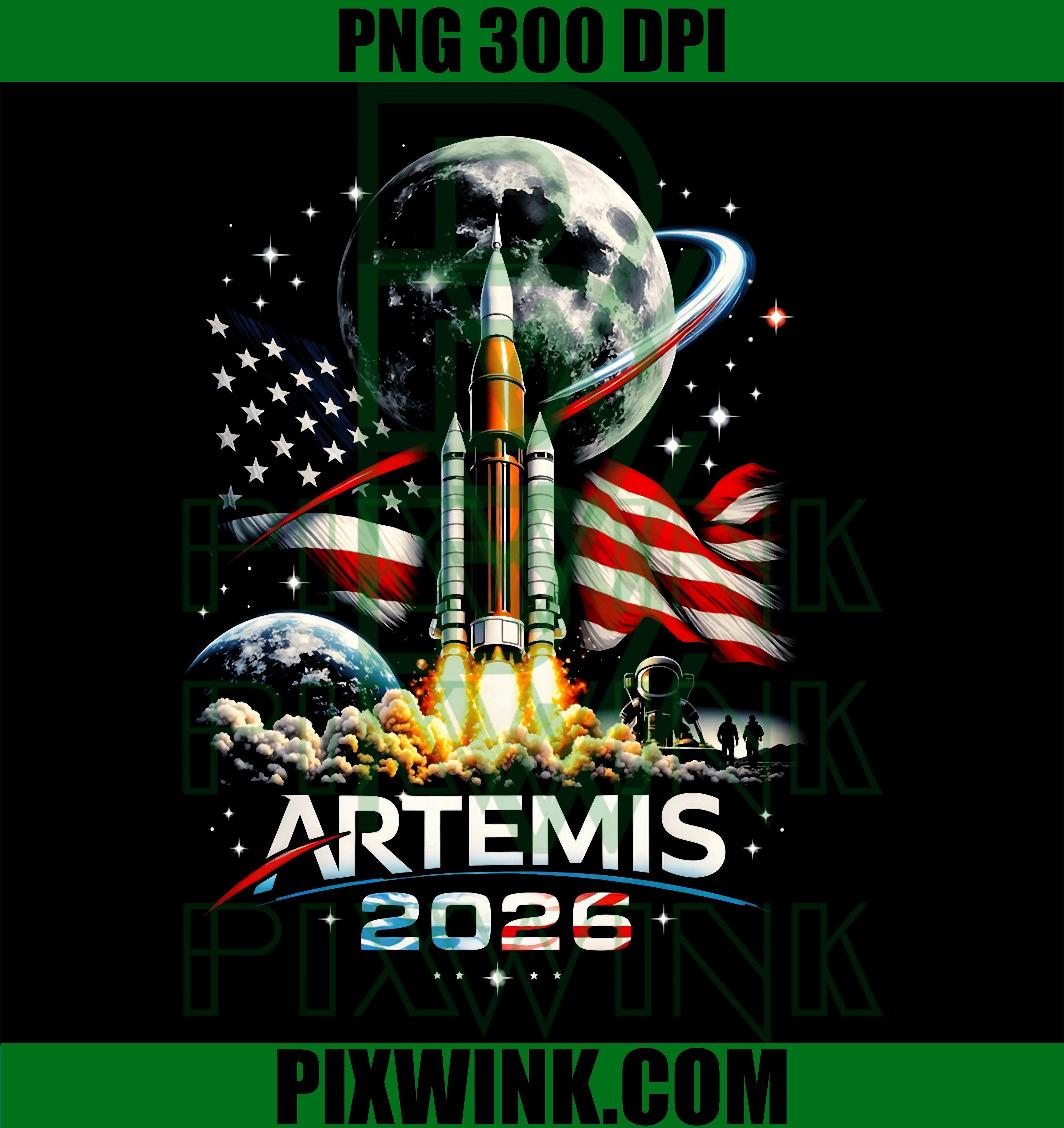 Artemis II PNG, Space Rocket Launch PNG, Moon Mission PNG