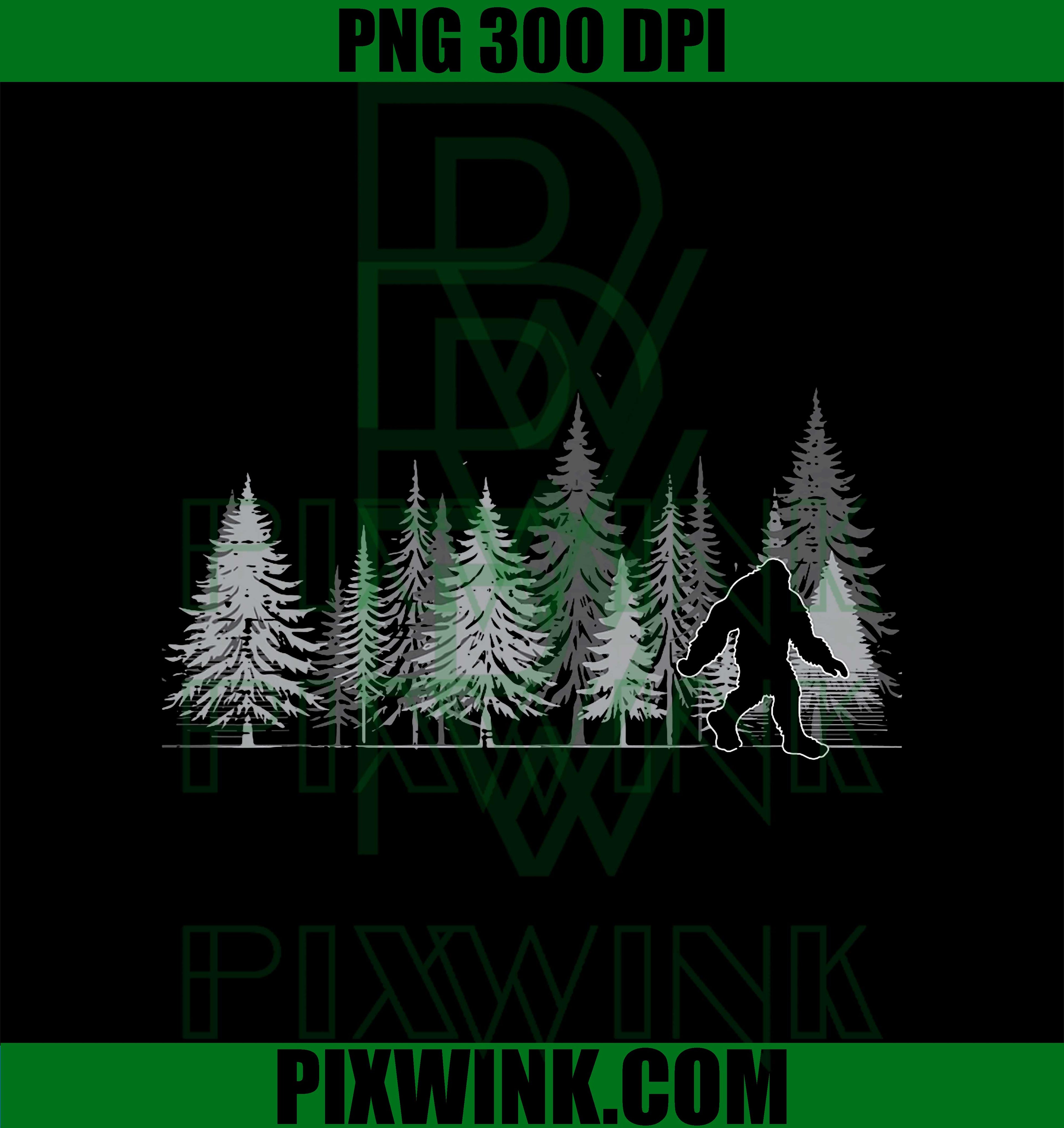 Forest Bigfoot Trees Outdoor Sasquatch Wildlife PNG