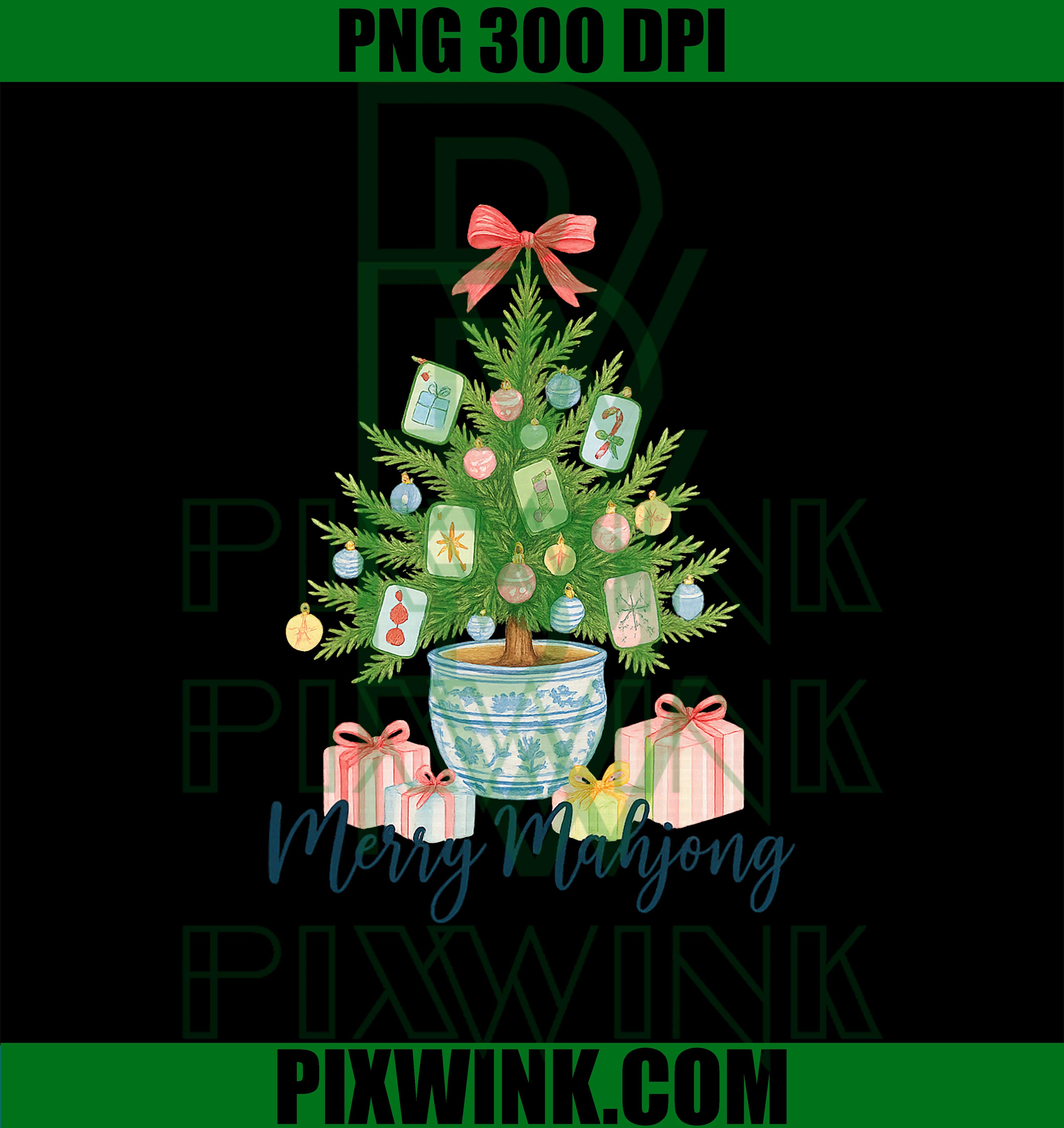 Merry Mahjong Christmas Tree PNG