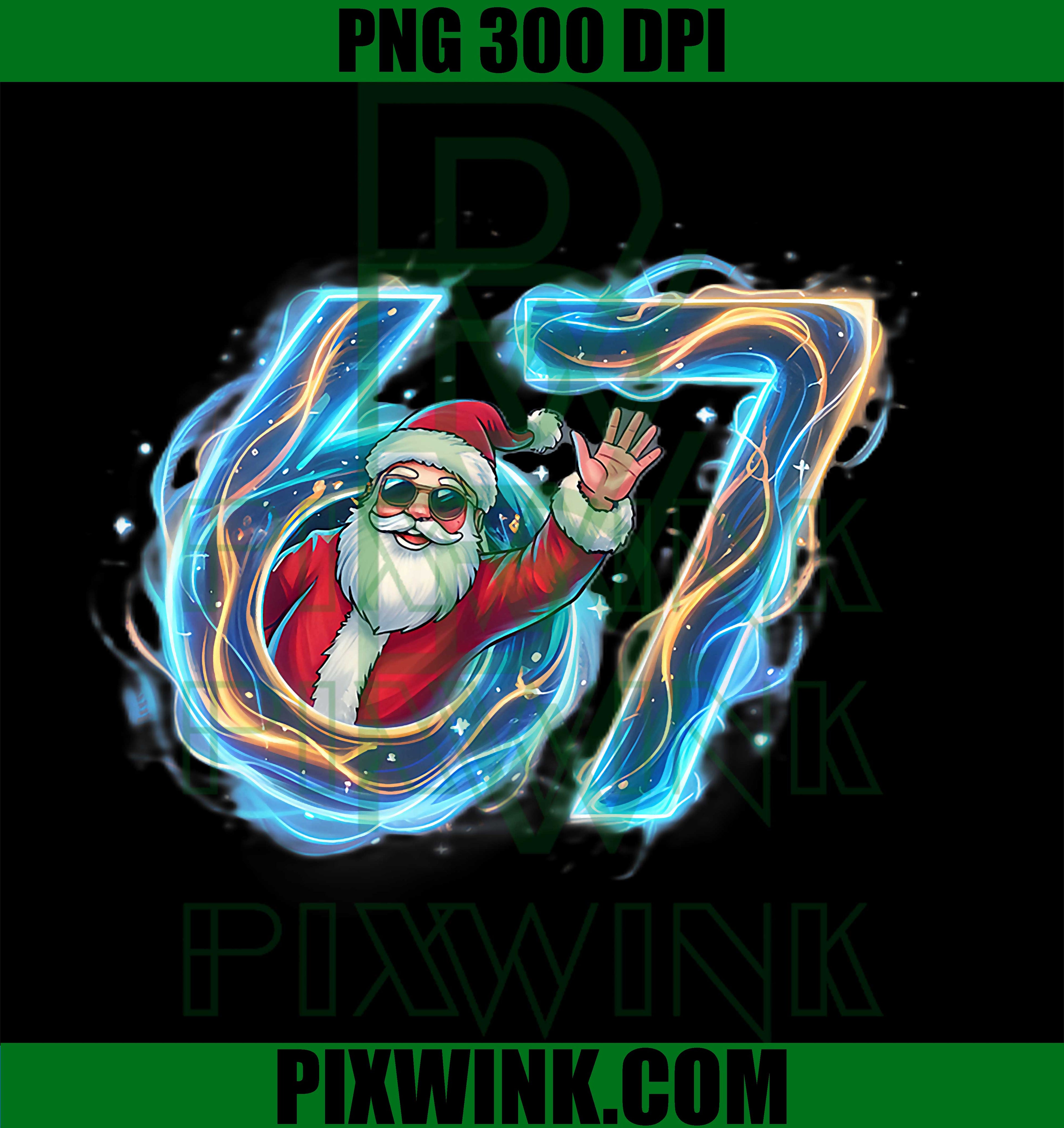 67 Christmas Santa Portal Six Seven Meme PNG