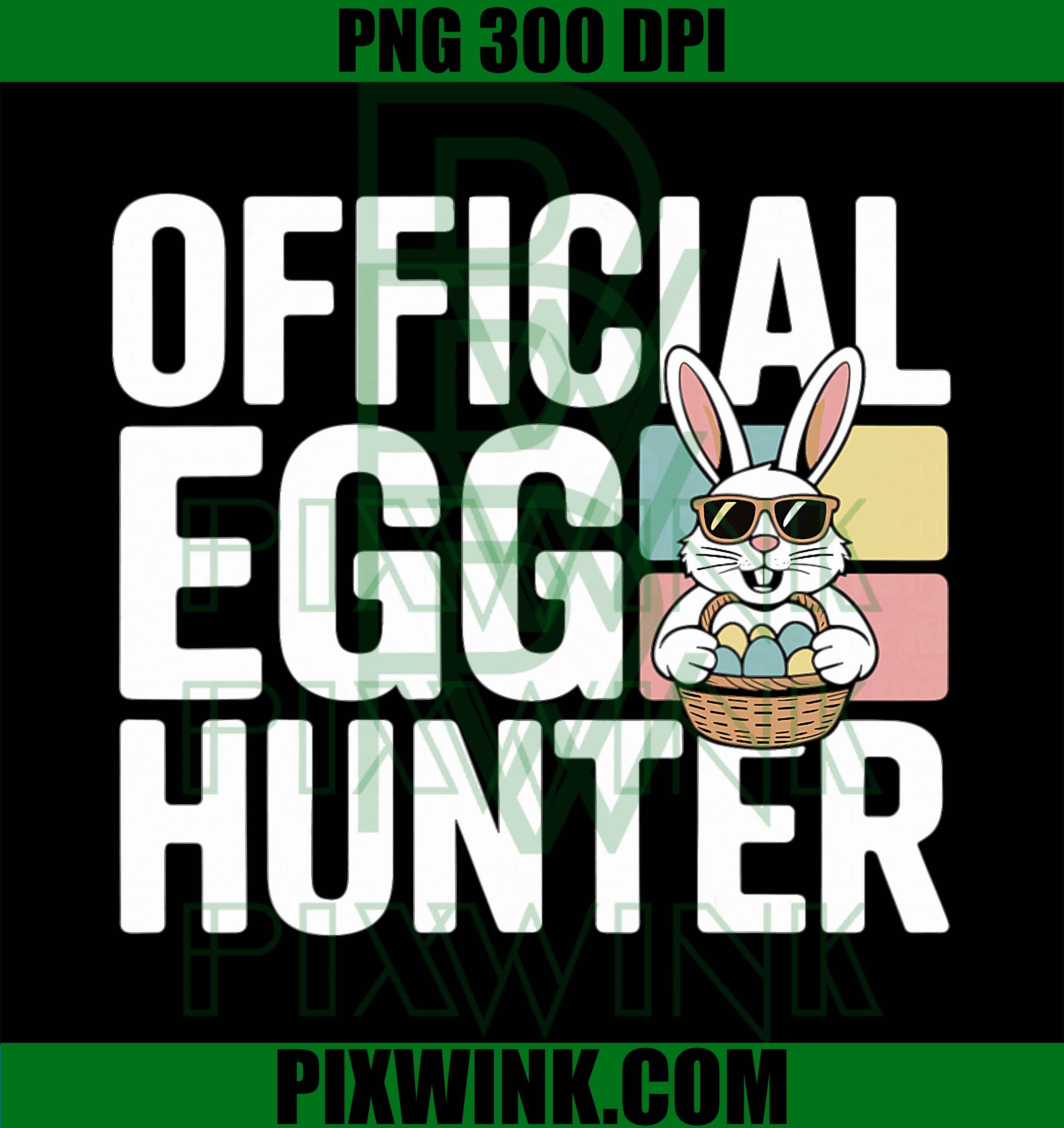 Official Egg Hunter PNG, Funny Easter Bunny PNG, Easter PNG