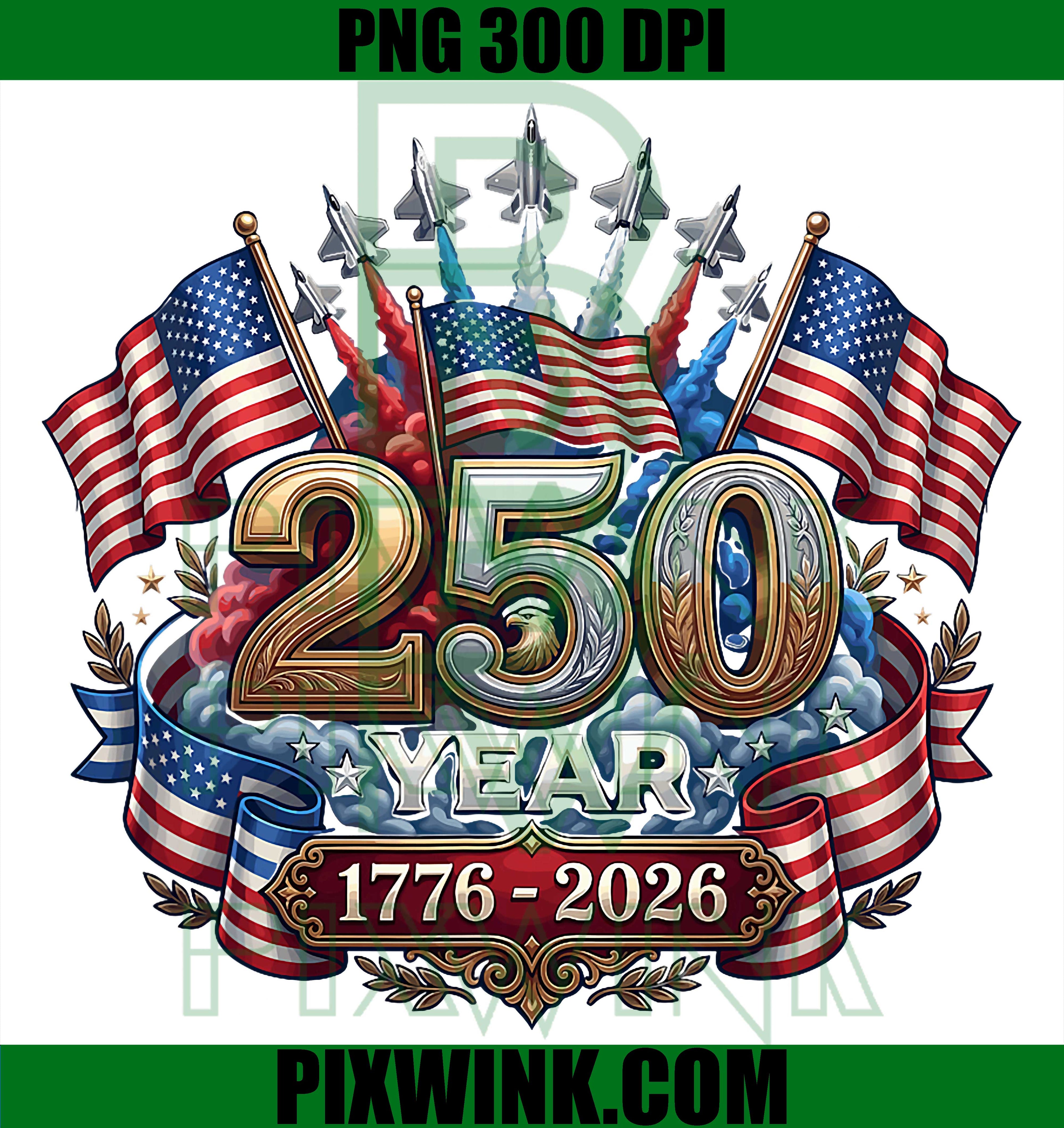 250 Years American PNG, Patriotic USA 4th July PNG