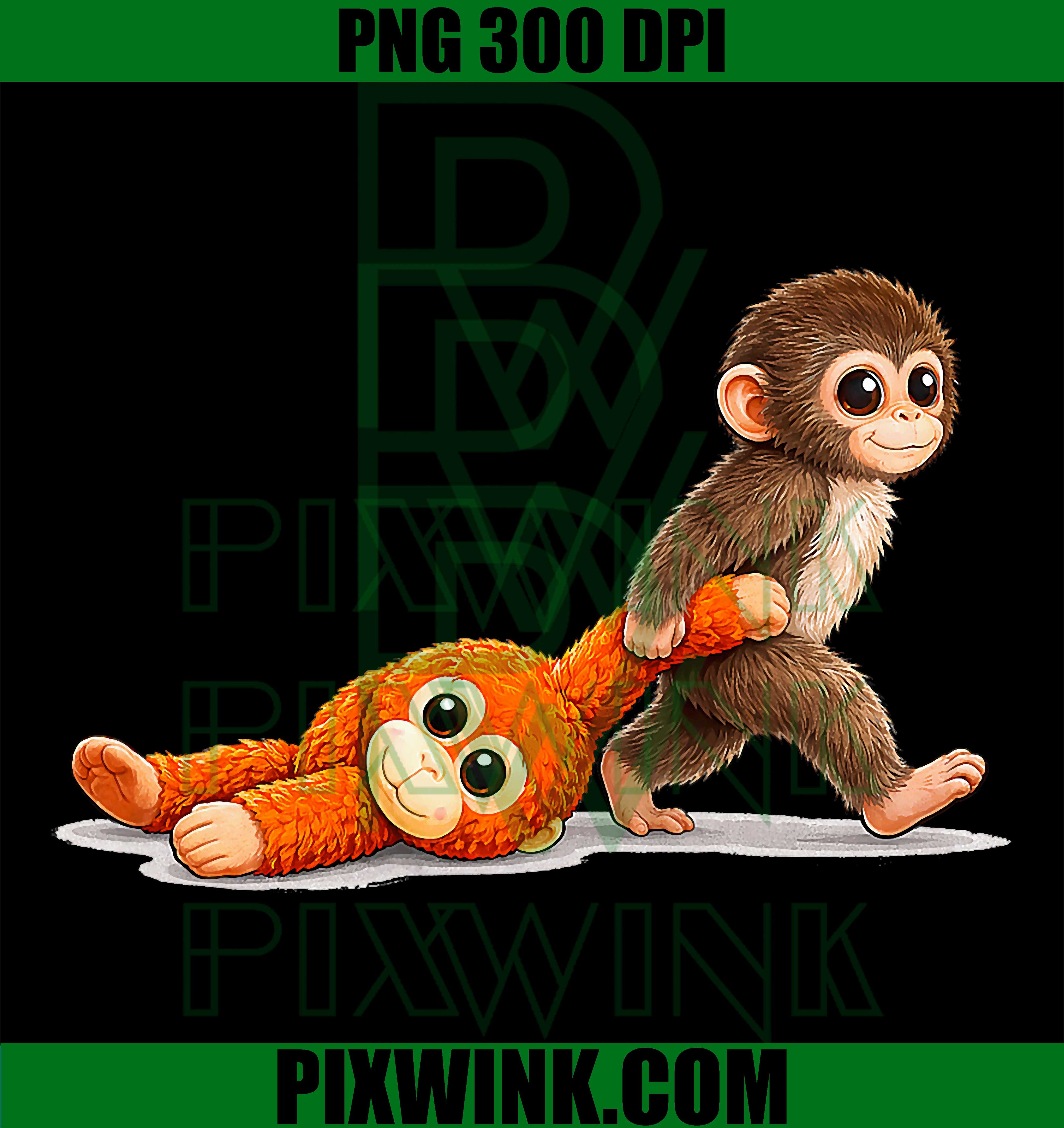 Retro Cute Monkey Punch PNG, Ultimately Be Brave Meme PNG