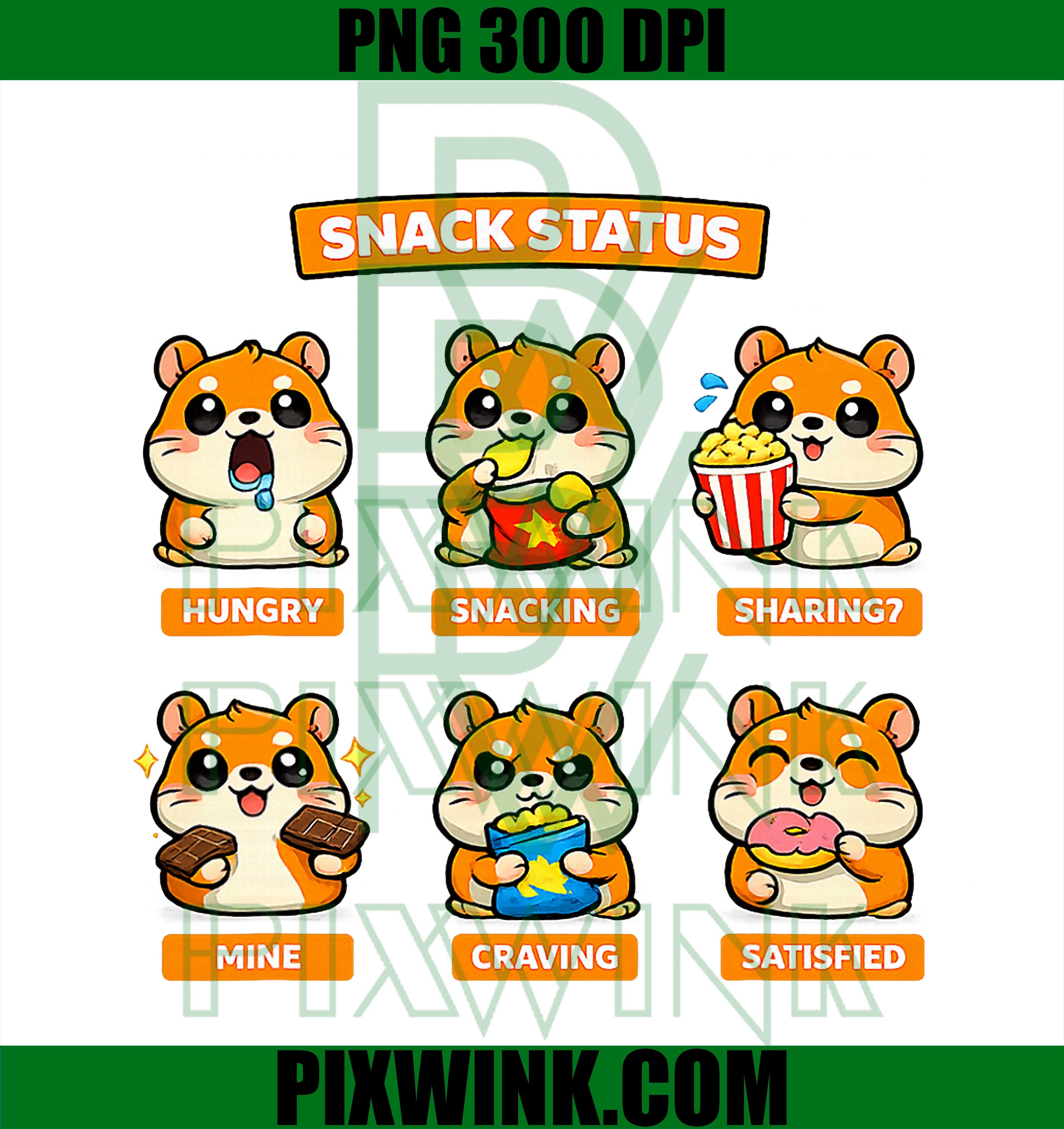 Snack Status Food Cravings PNG, Personality Chart PNG