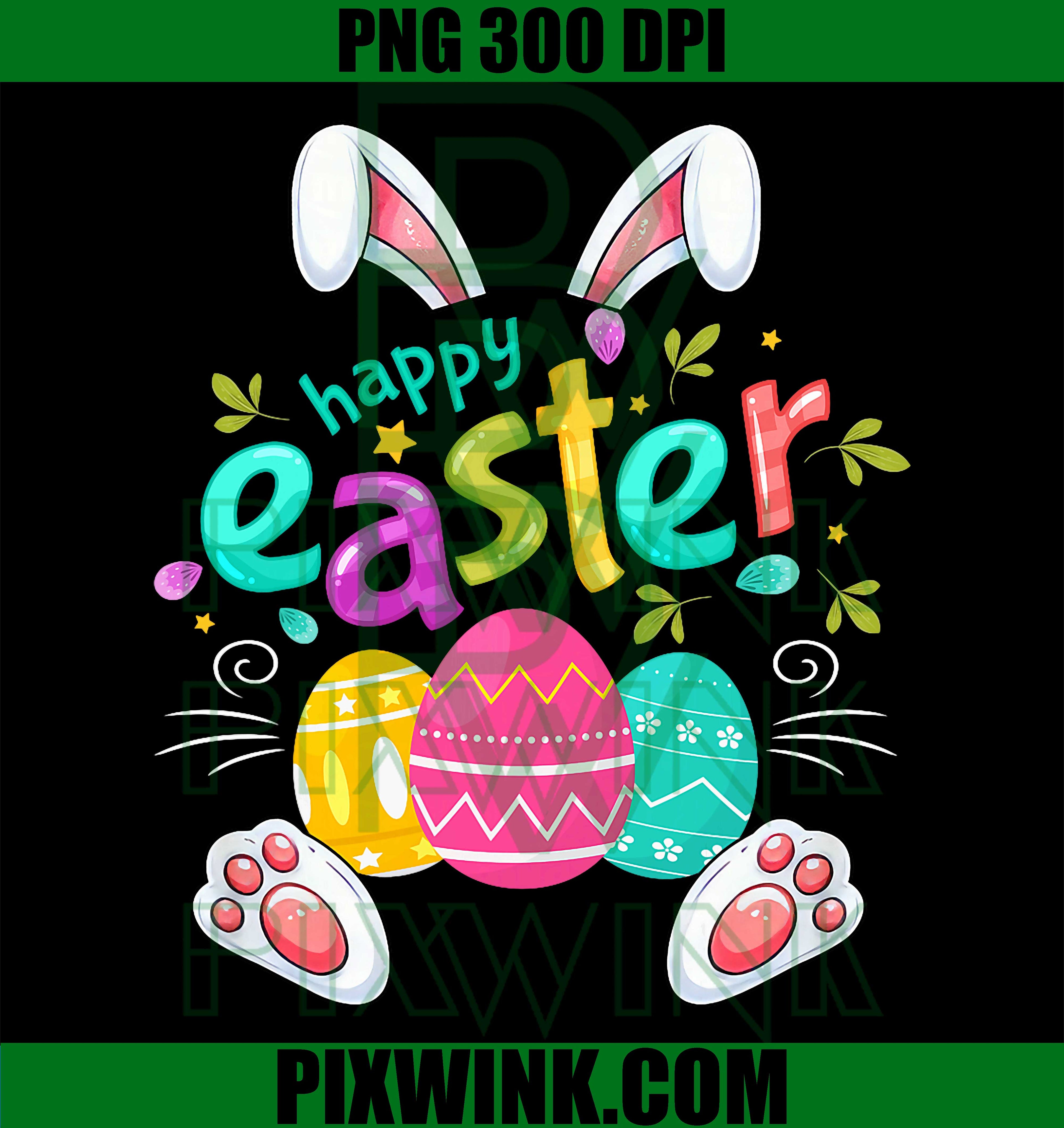Happy Easter Bunny PNG, Funny Bunny Eggs PNG, Easter Day Kids PNG