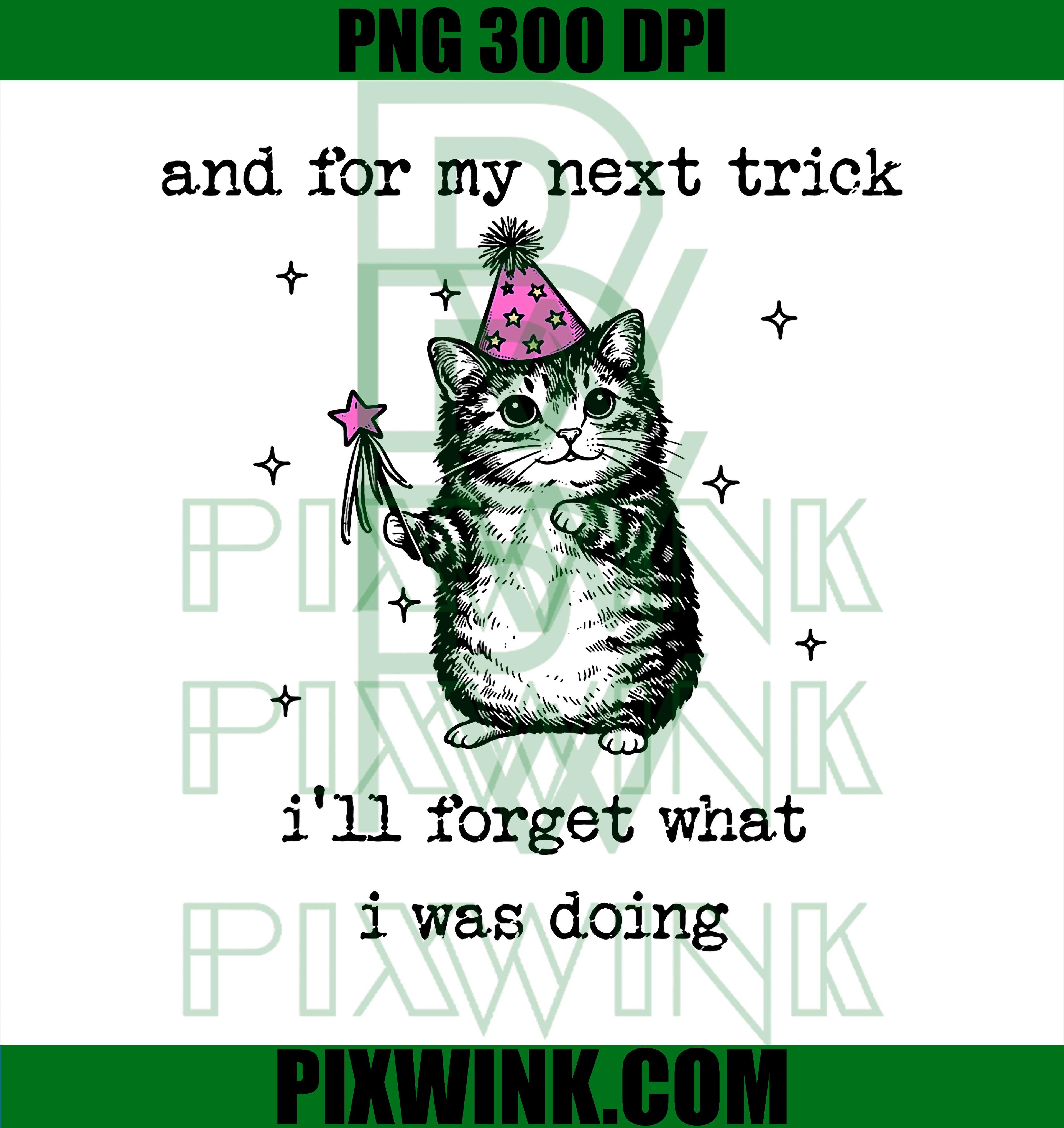 Forget What I Was Doing PNG, Funny Cat Meme PNG Humor Design