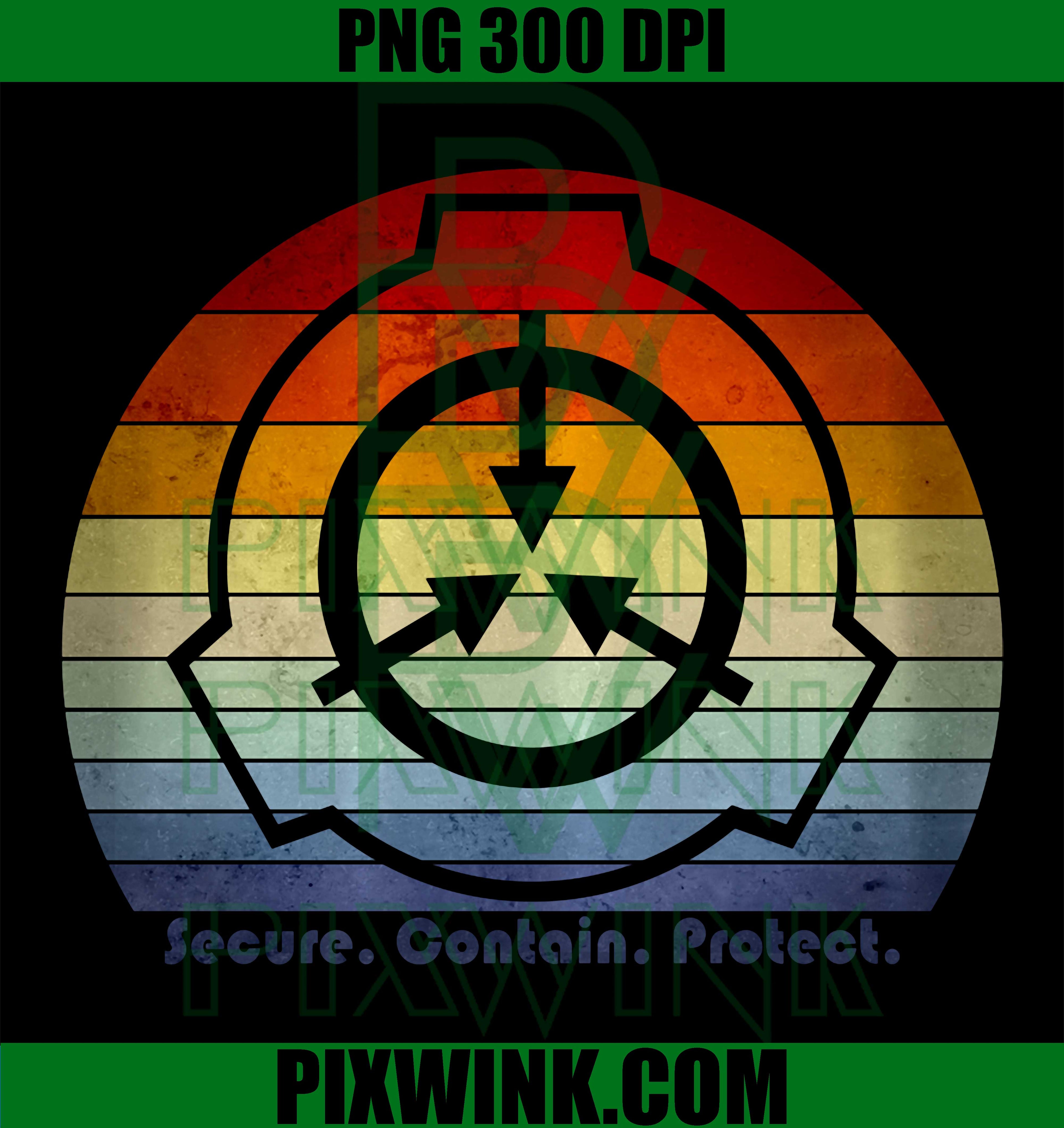 SCP Foundation Sunset PNG, Retro Vintage Logo Story PNG