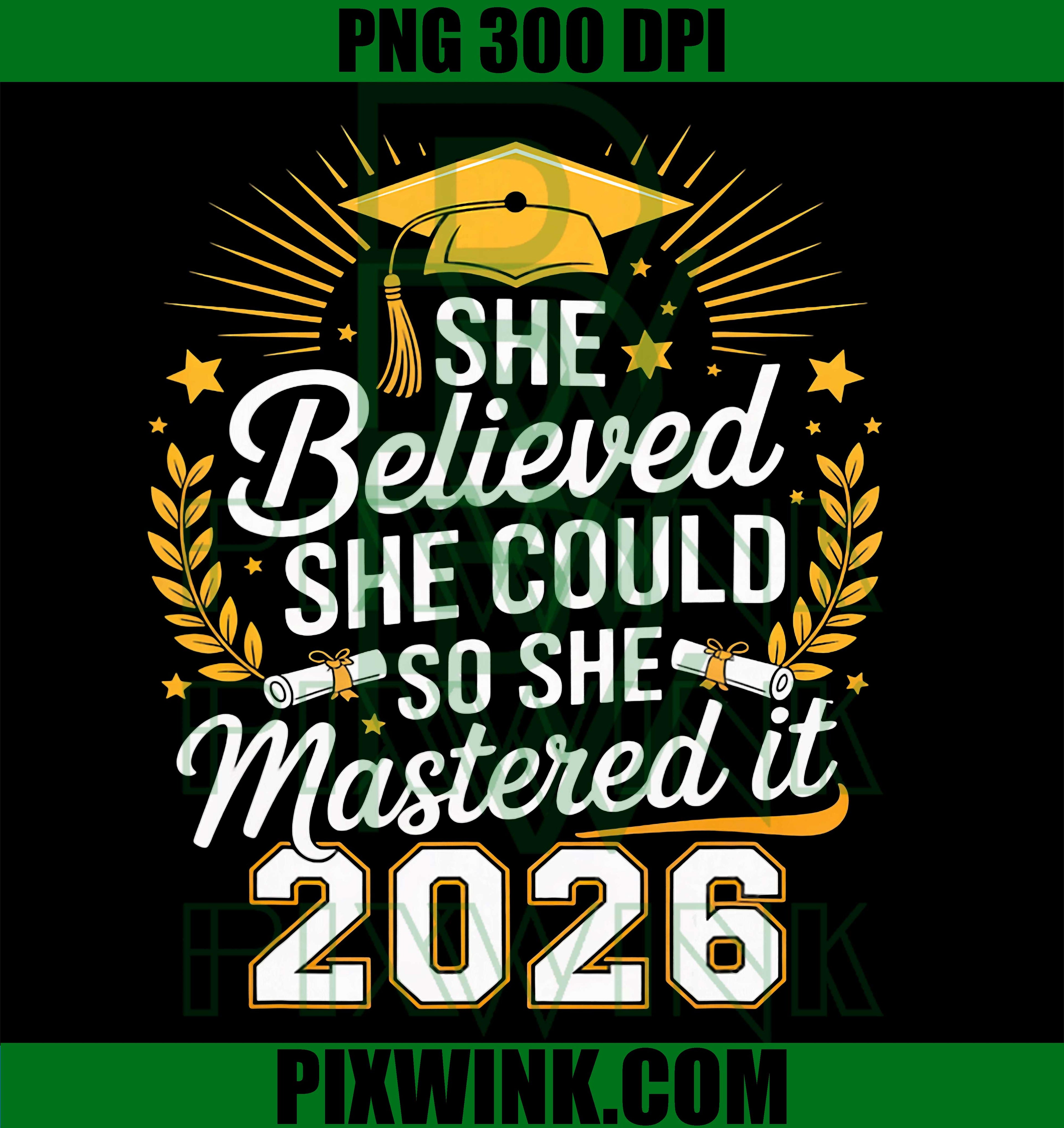Master’s Degree Graduation PNG, Mastered It 2026 PNG Academic Celebration Design
