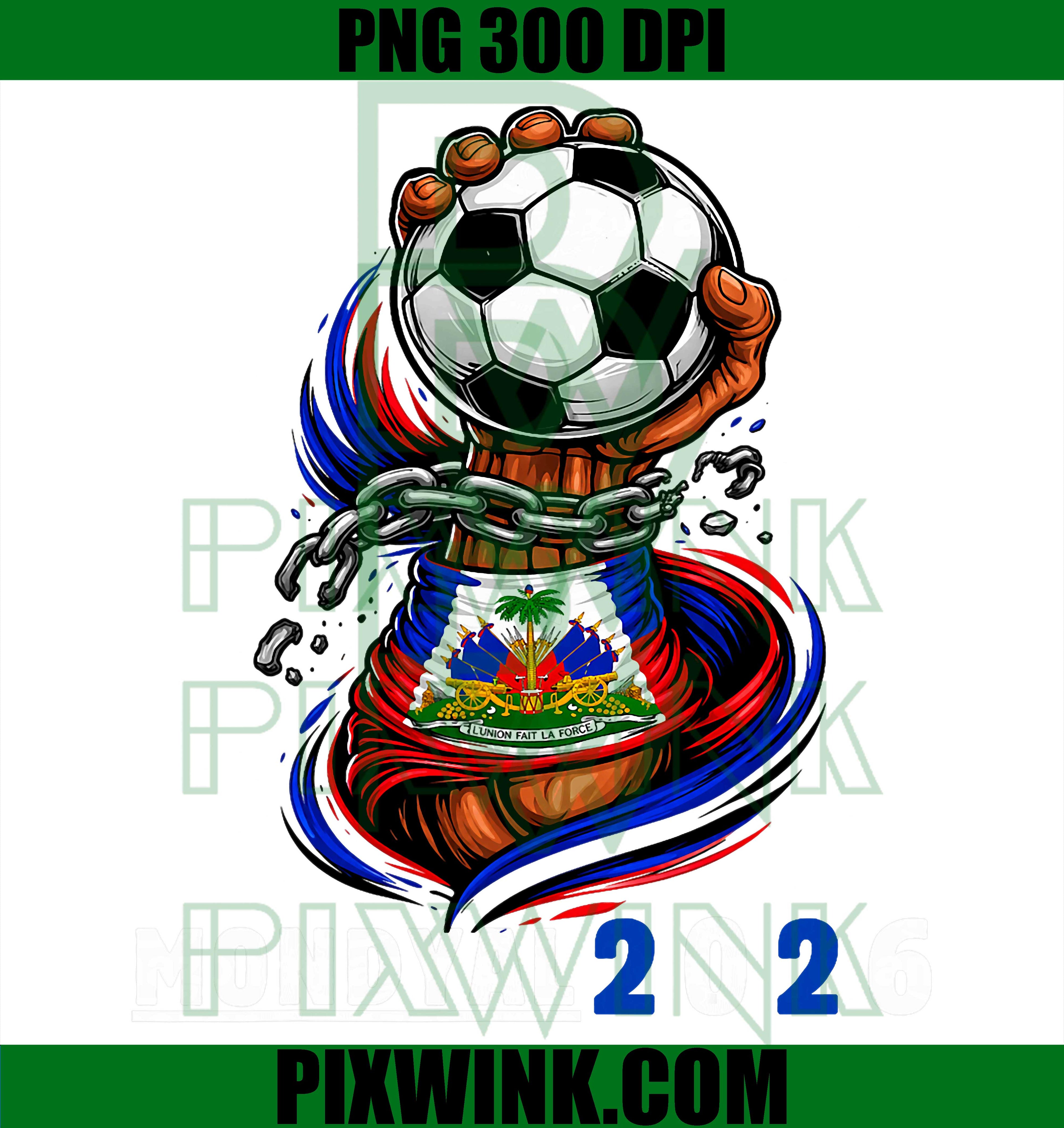 Haiti World Cup PNG, Haitian Football Pride PNG 2026 Soccer Fan Design