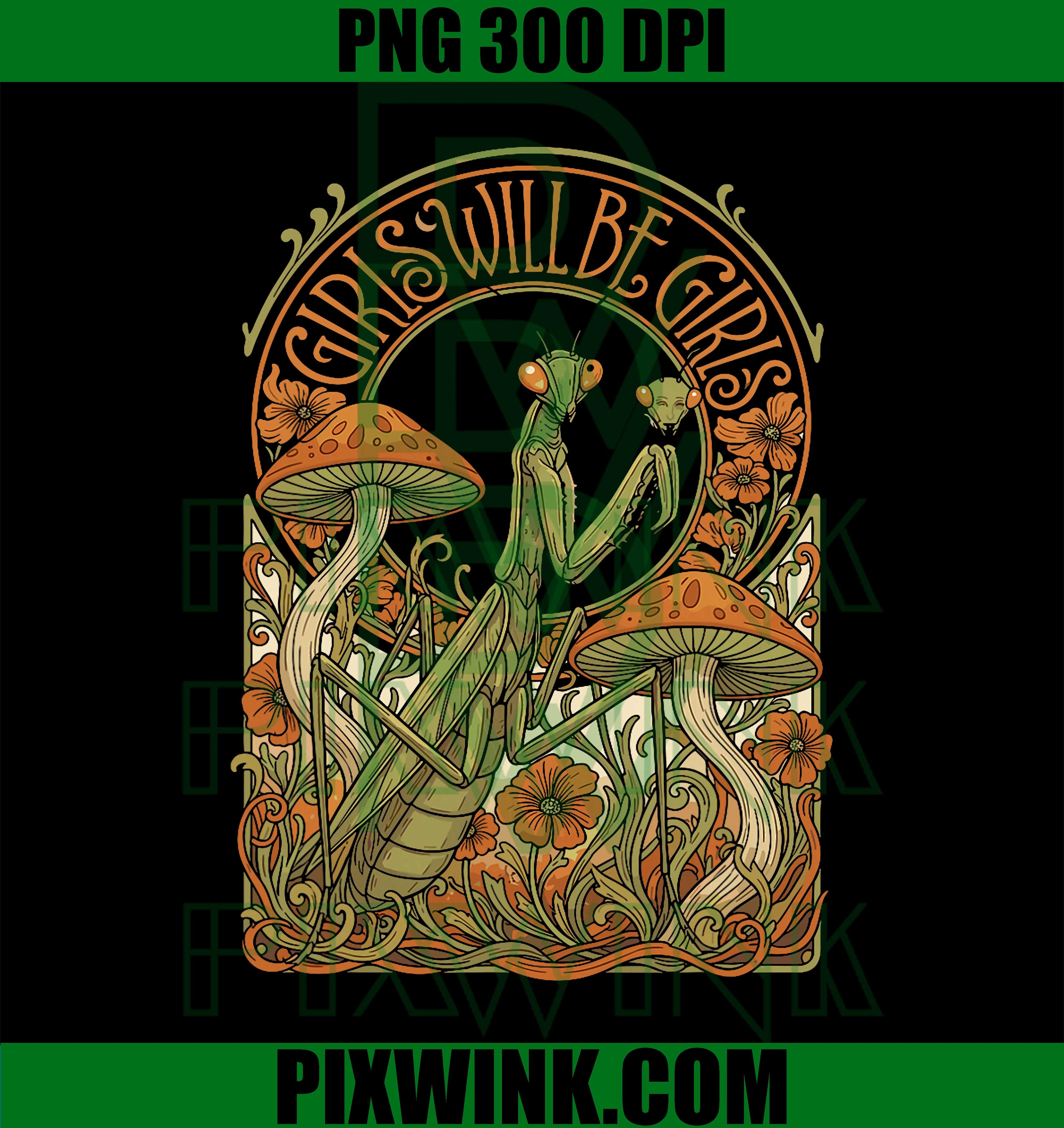 Funny Girls Praying Mantis PNG, Cute Insect Art PNG, Bug Humor PNG