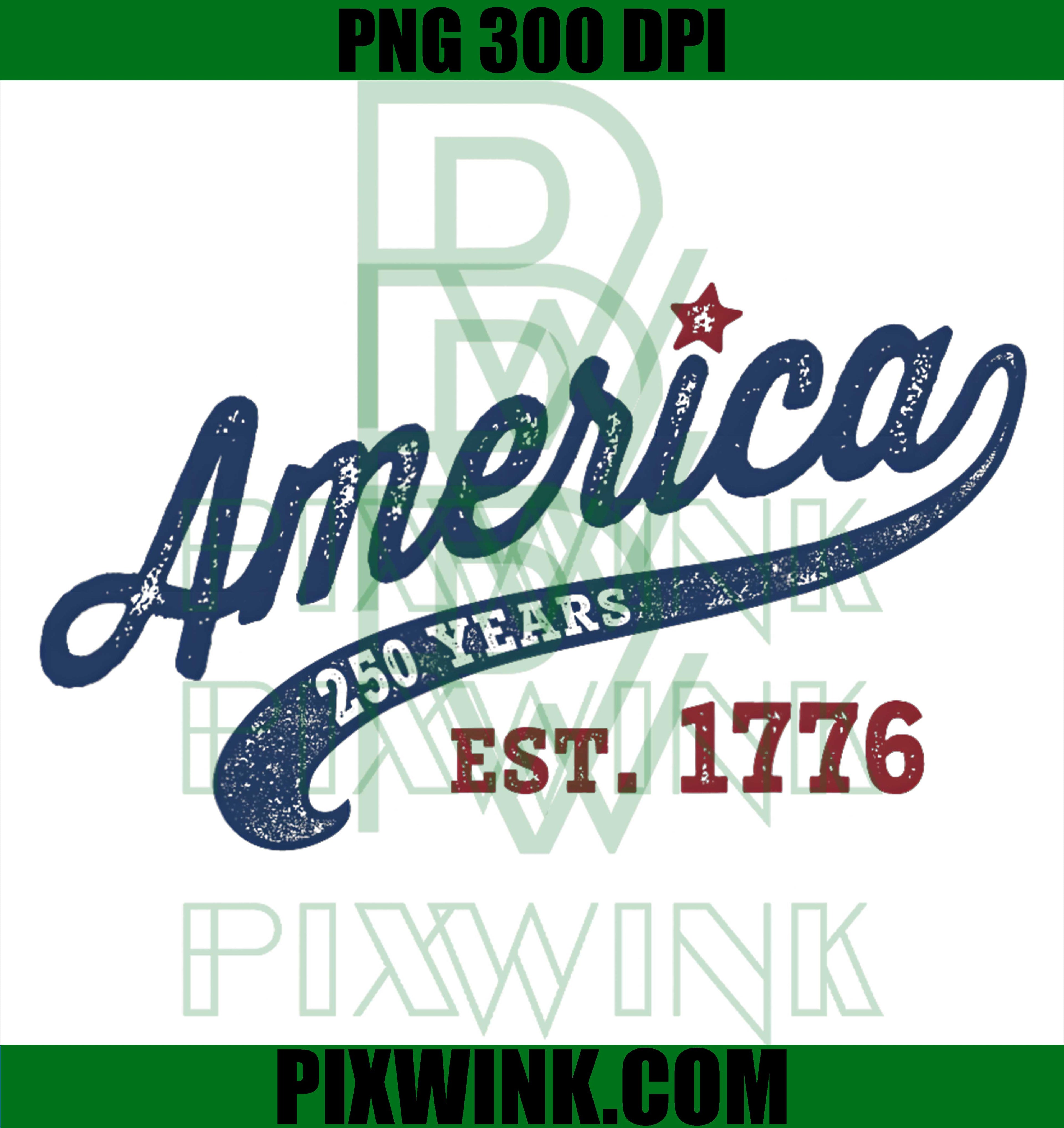 America 250 Years Est 1776 PNG, Patriotic Anniversary USA PNG