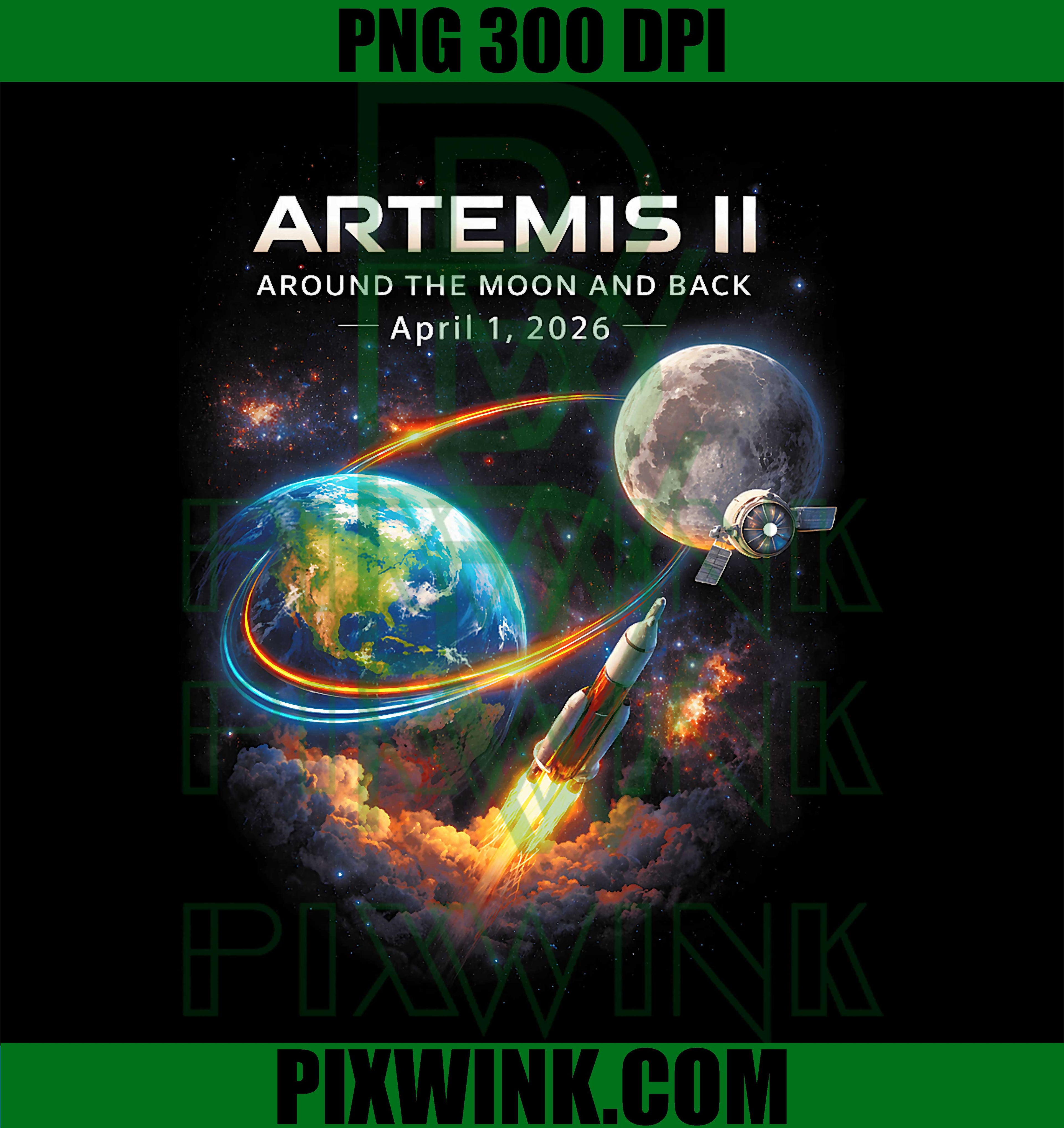 Artemis II Rocket PNG, Space Launch 2026 PNG, Moon Mission PNG