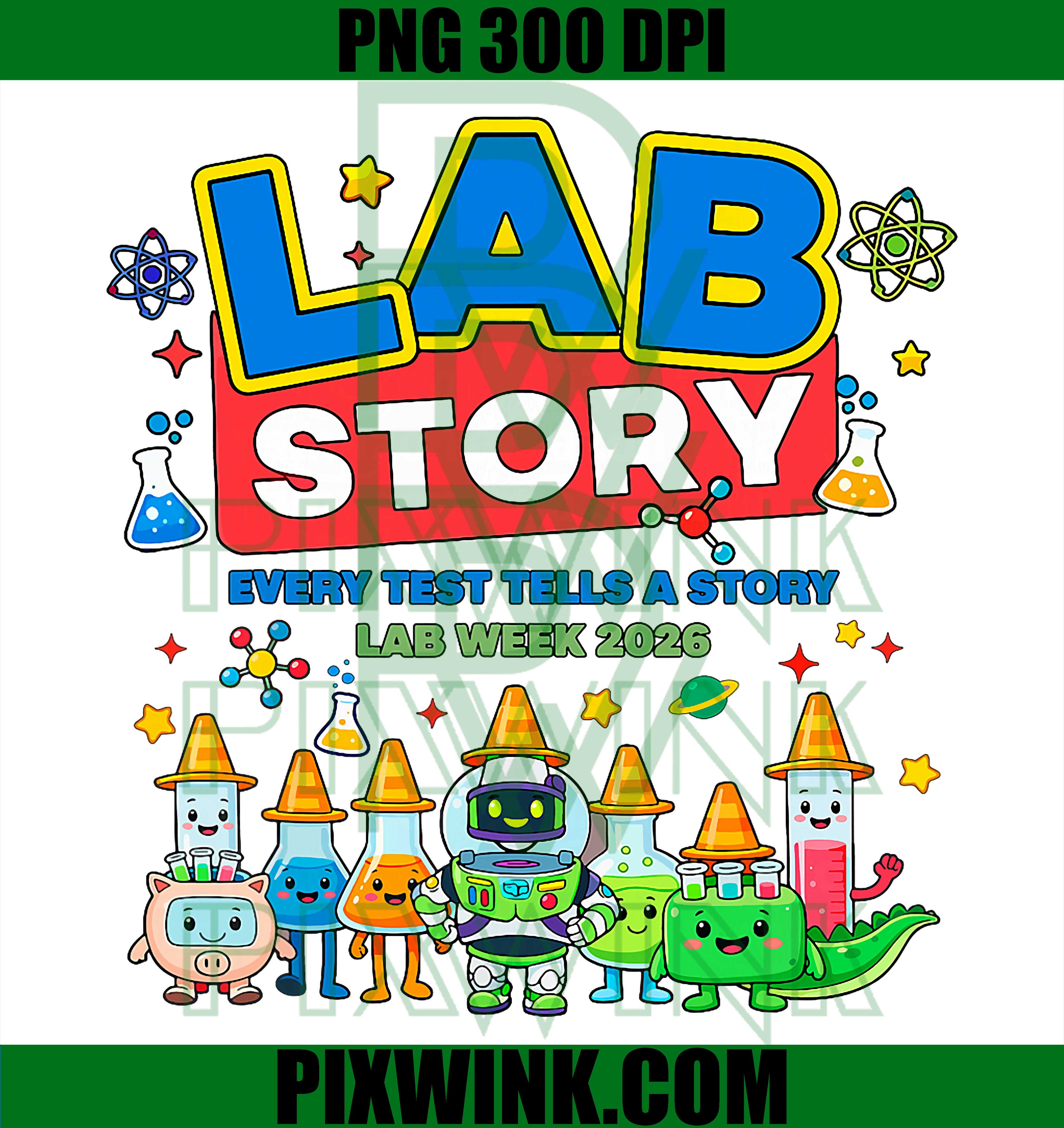 Funny Lab Week 2026 PNG, Lab Tech Story PNG, Medical Lab Humor PNG