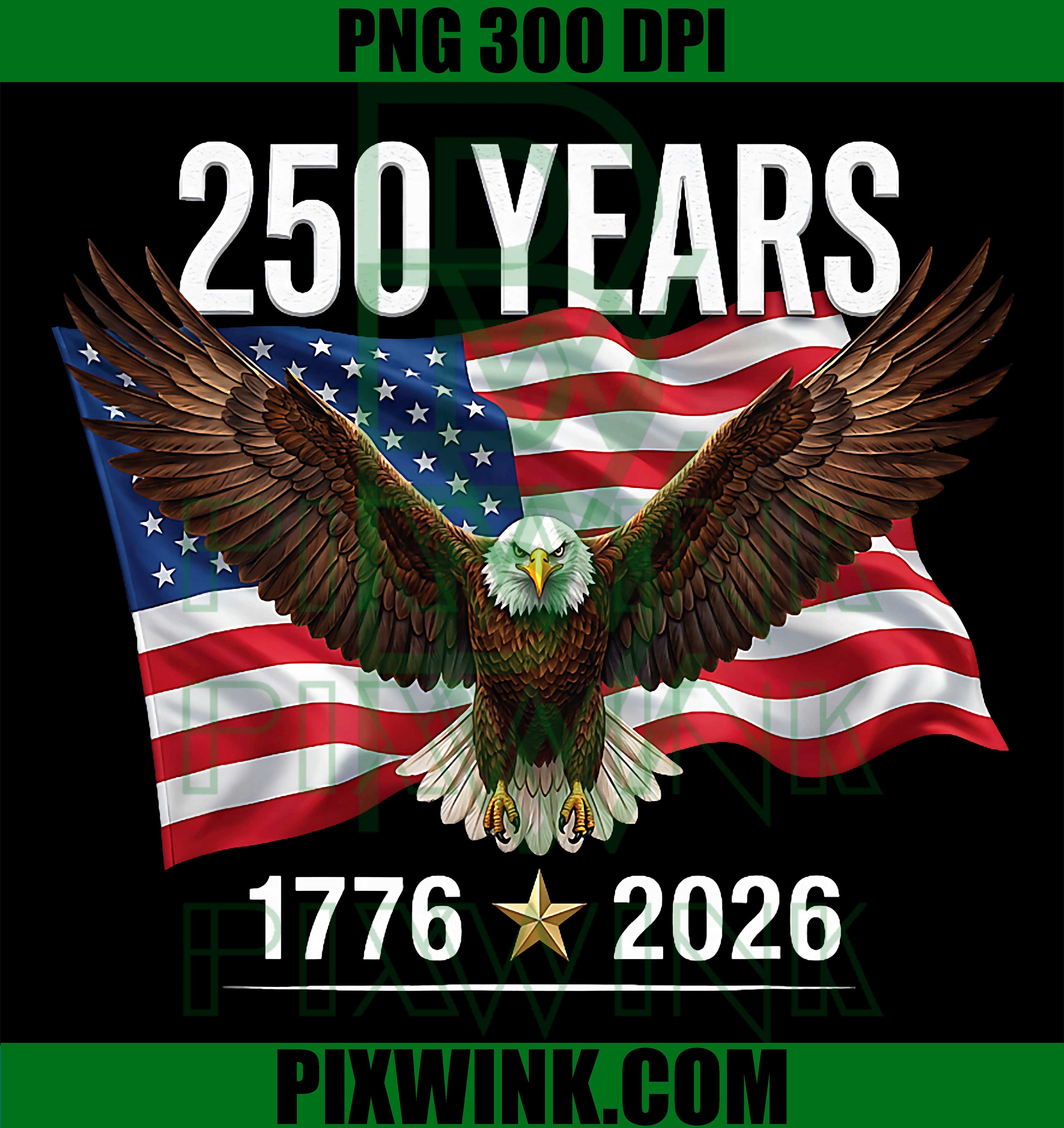 250 Years American PNG, USA Patriotic 4th July PNG