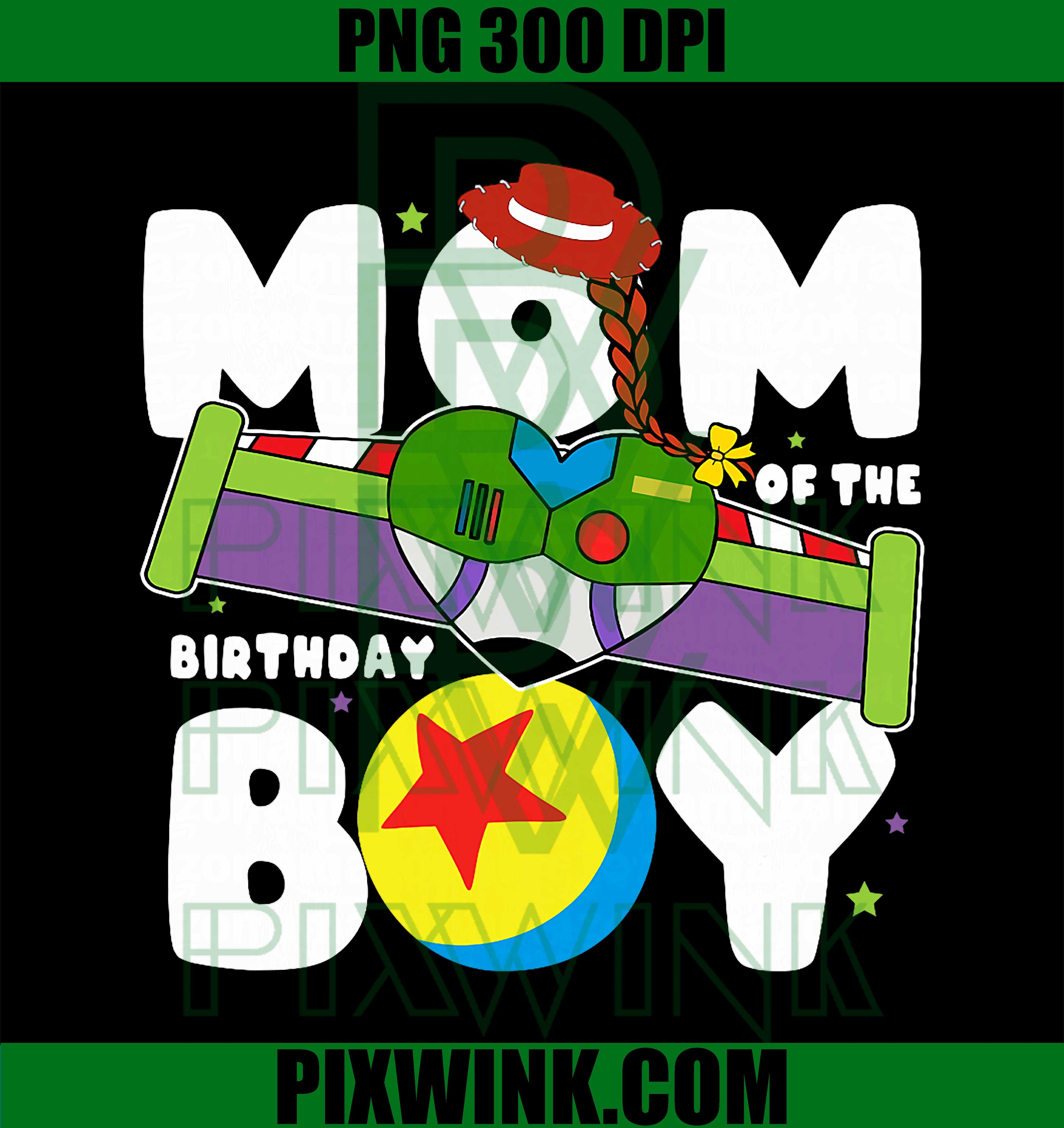 Mom Of The Birthday Boy Toy Lover, Funny Story B-day Party PNG