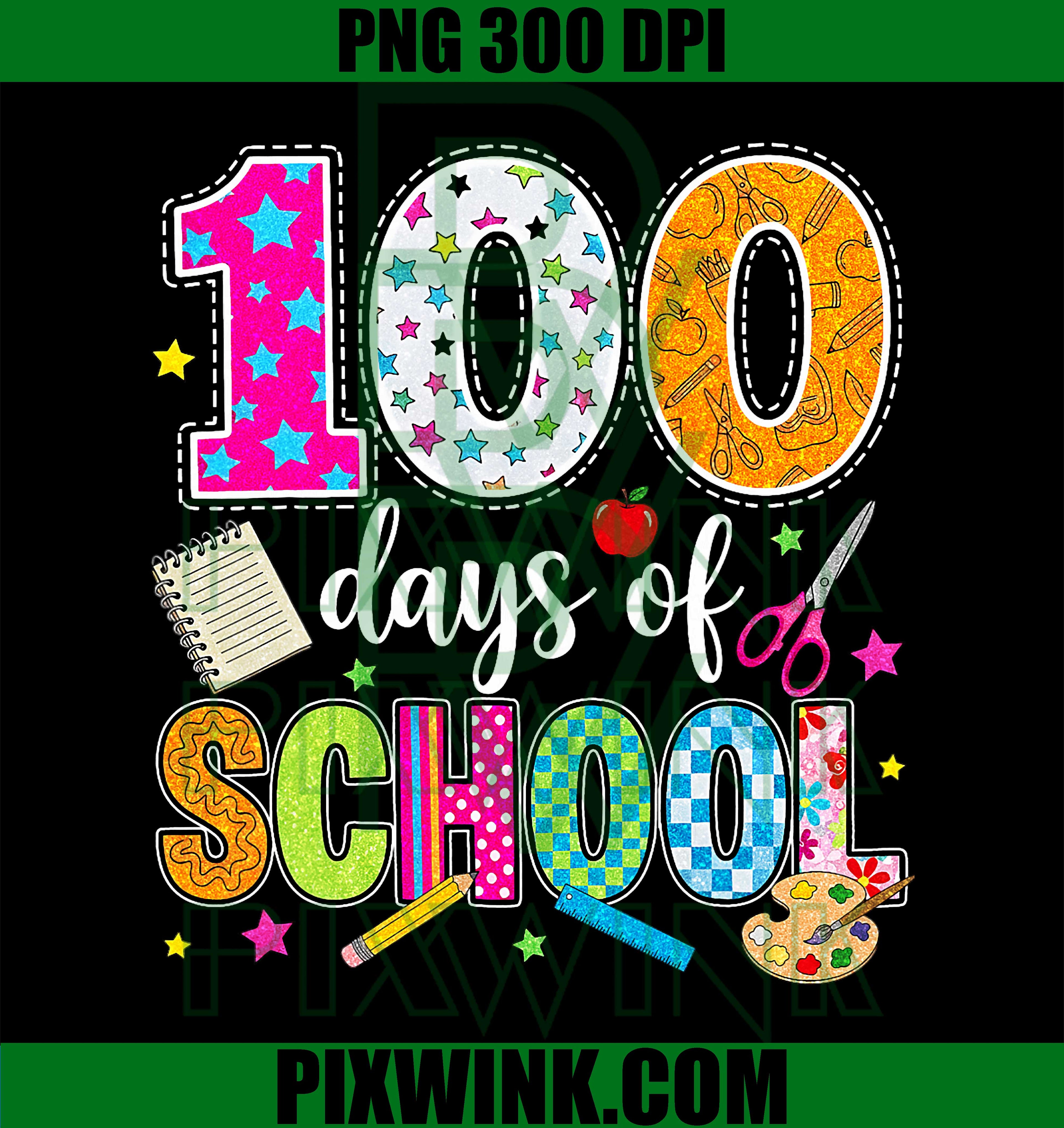 100 Days of School Pencil Teachers, 100th Day of School PNG
