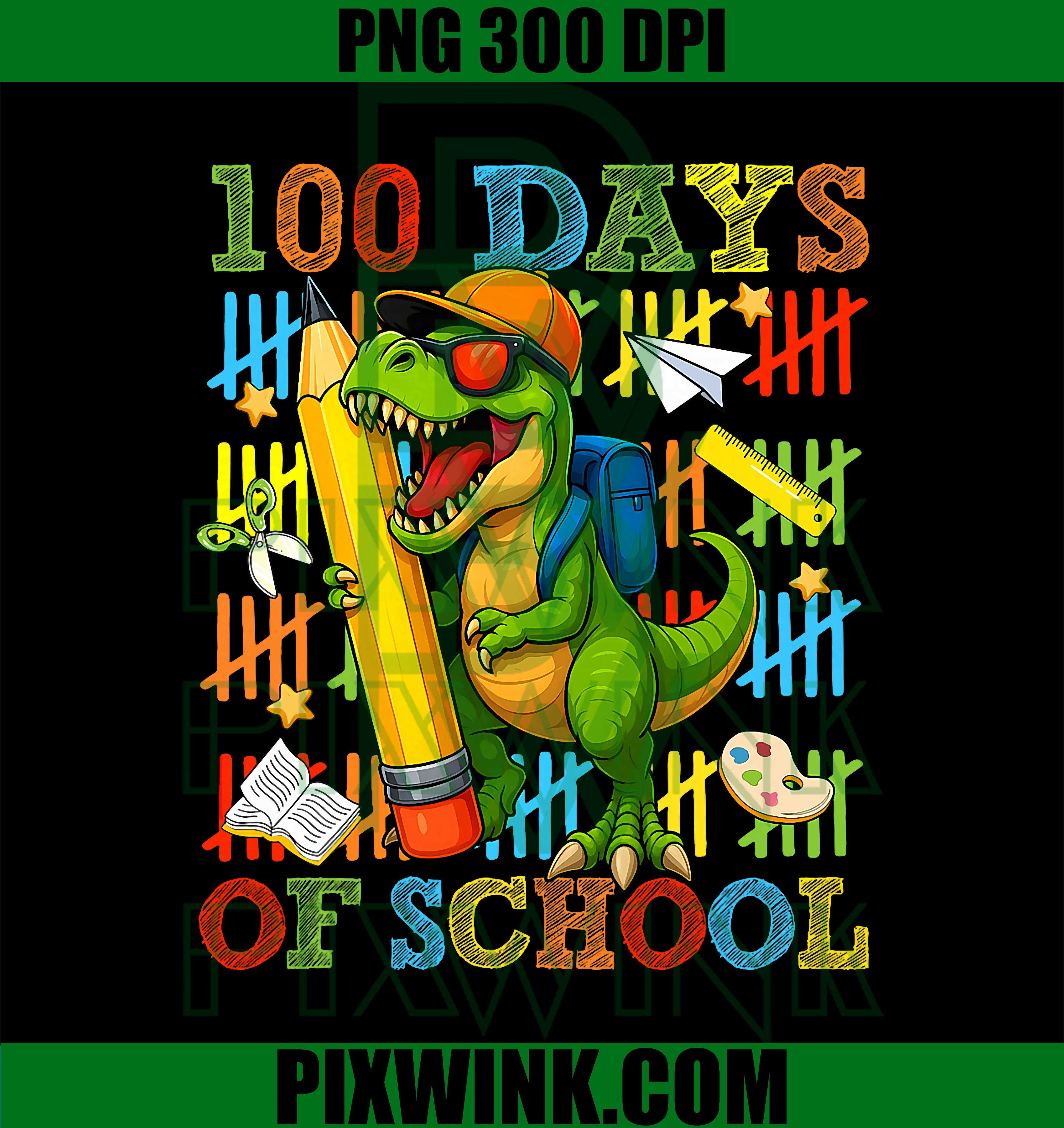 100th Day of School, 100th Days Dinosaur PNG