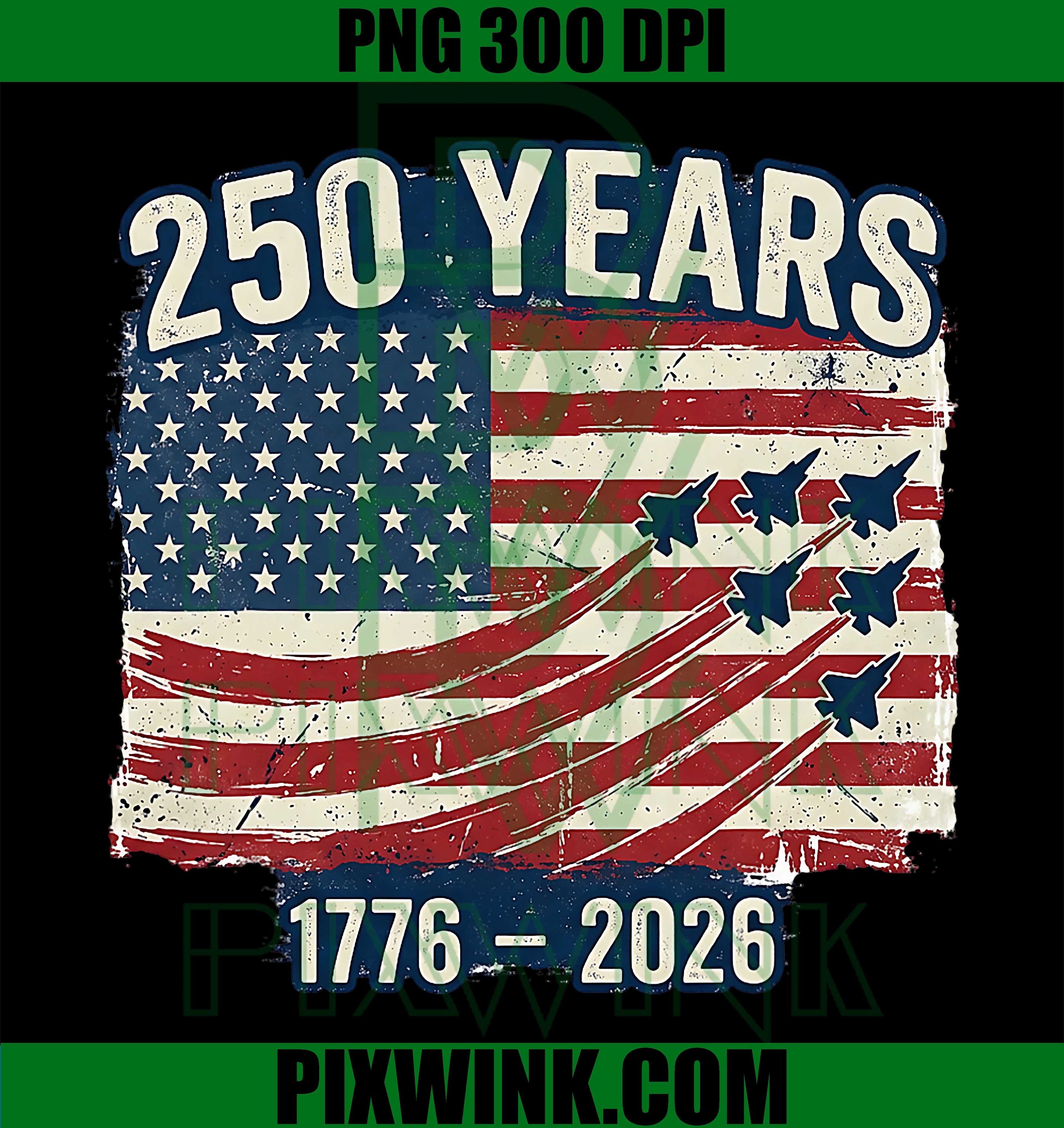 250th Anniversary USA PNG, Patriotic American 4th July PNG