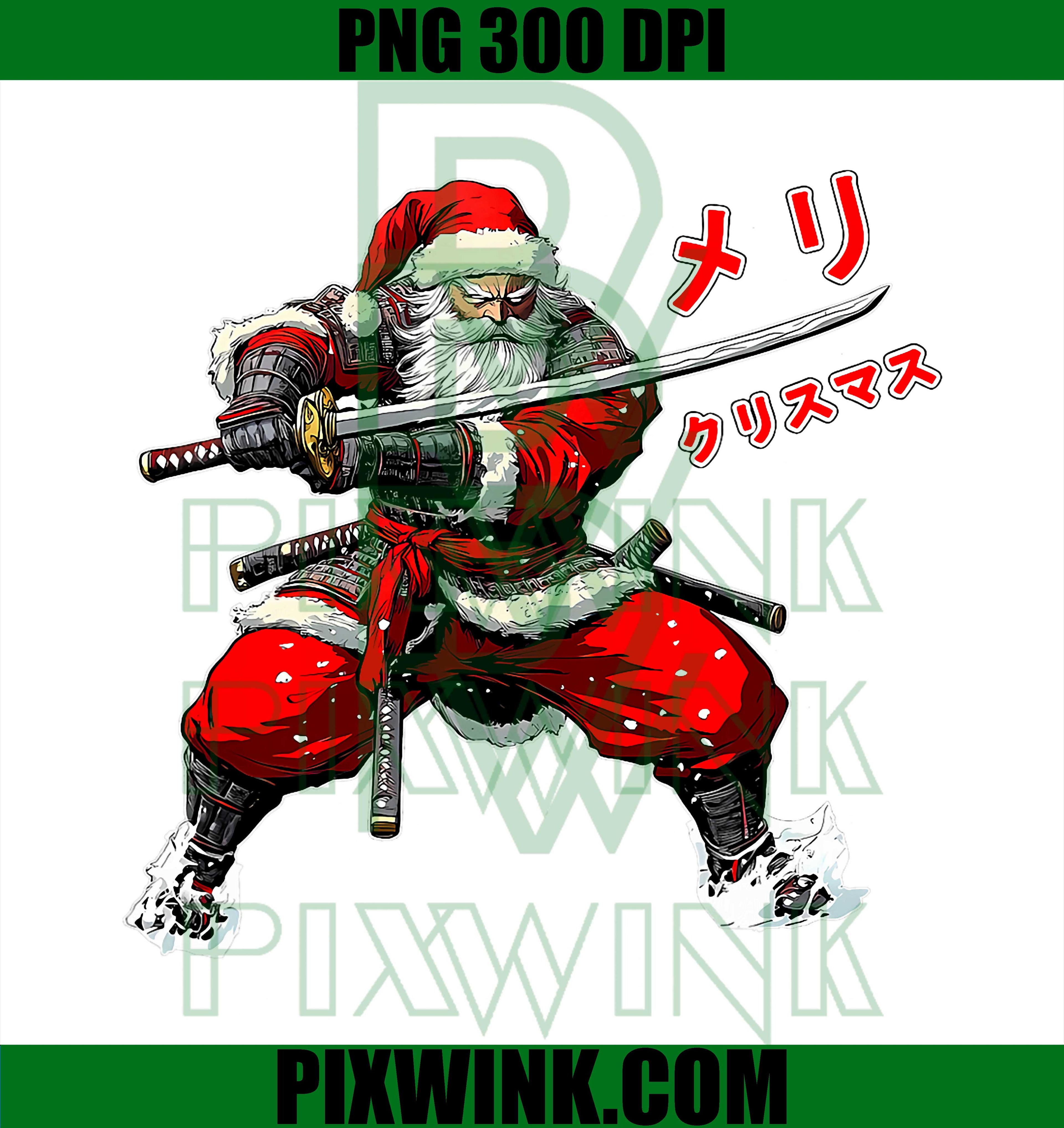 Santa Warrior Merry Christmas, Anime Manga Japan Writing Xmas PNG