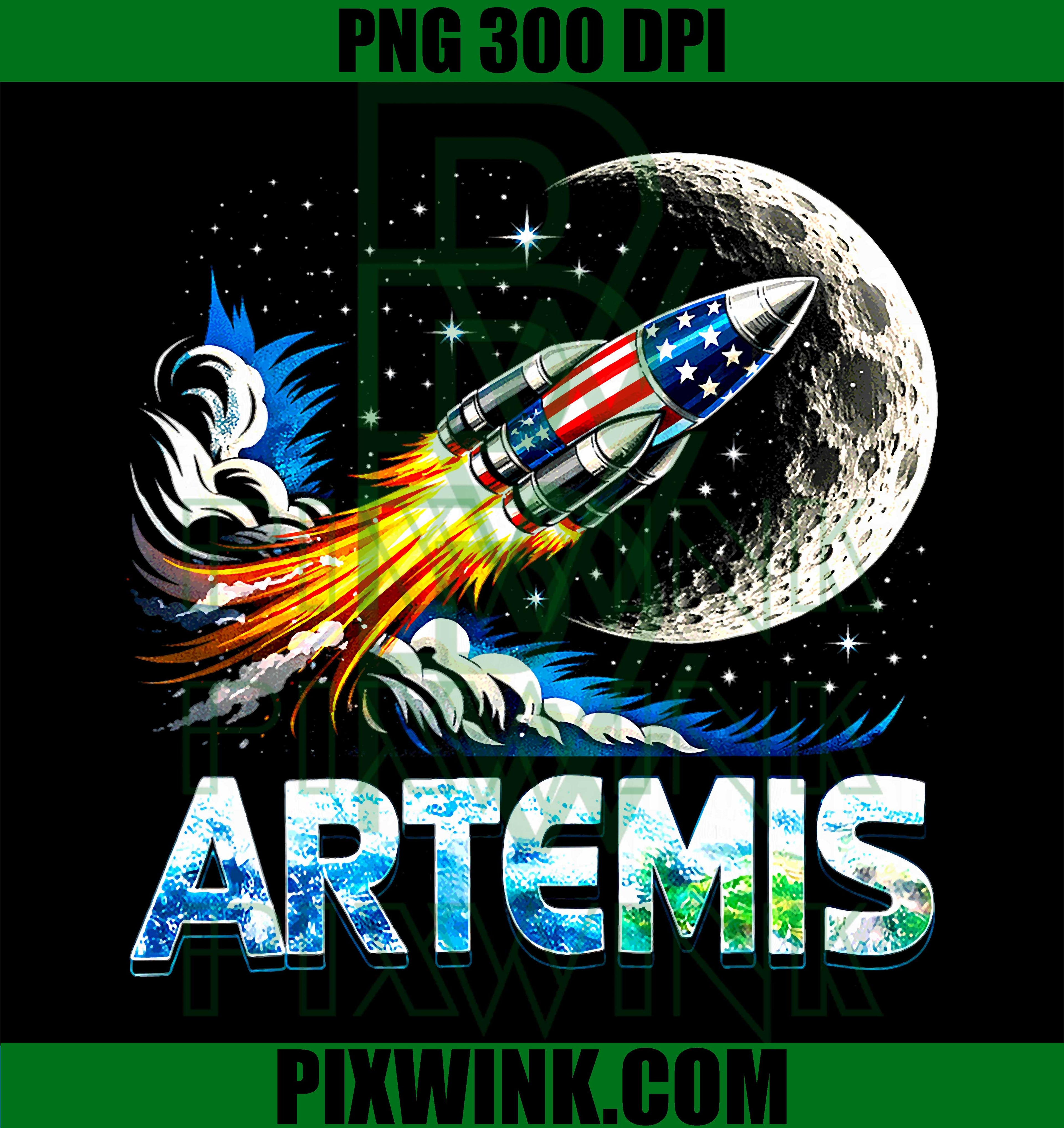 Artemis II Rocket PNG, Moon Mission Space Launch Design PNG