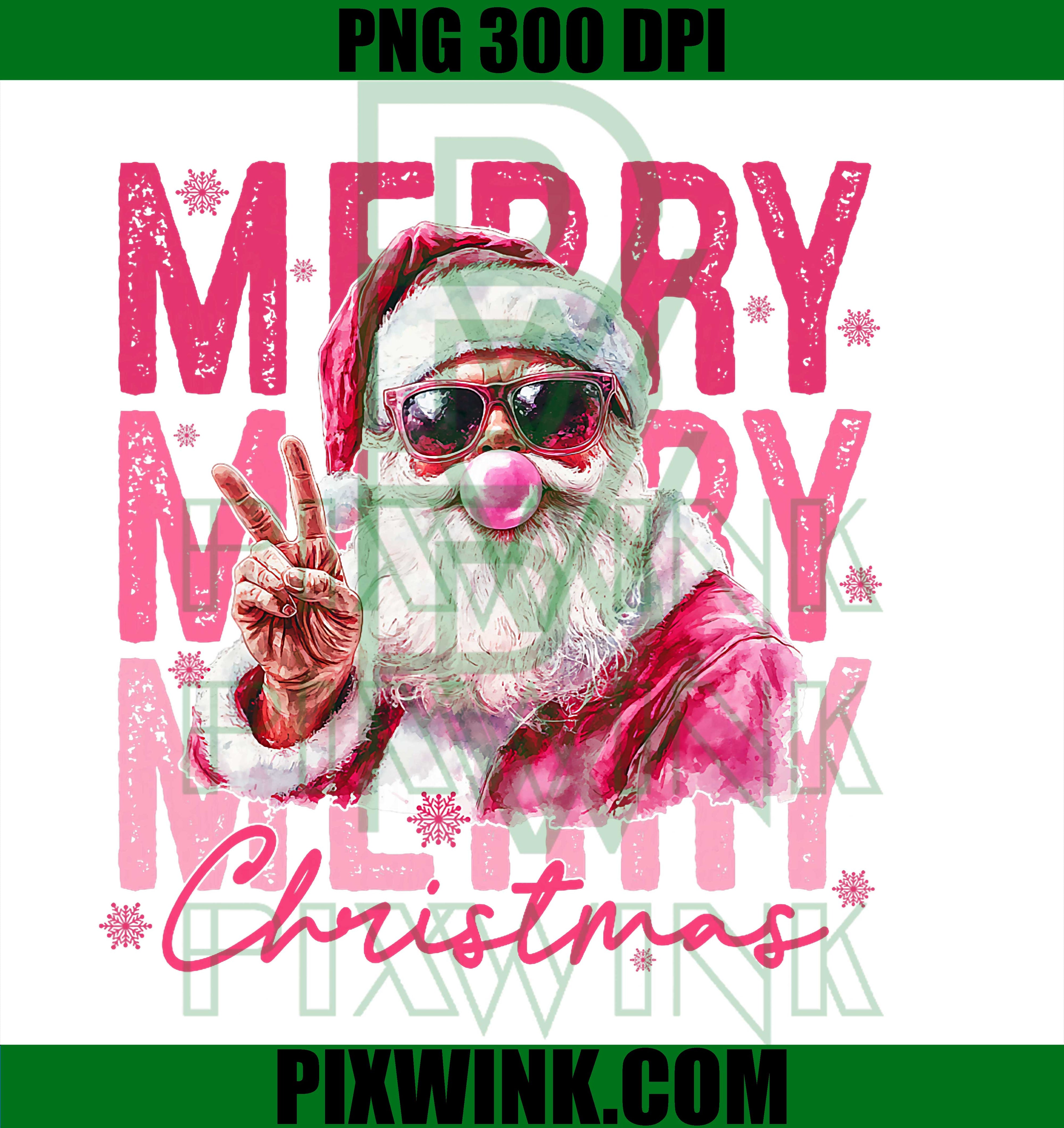 Merry Christmas Cool Santa Claus, X-Mas PNG
