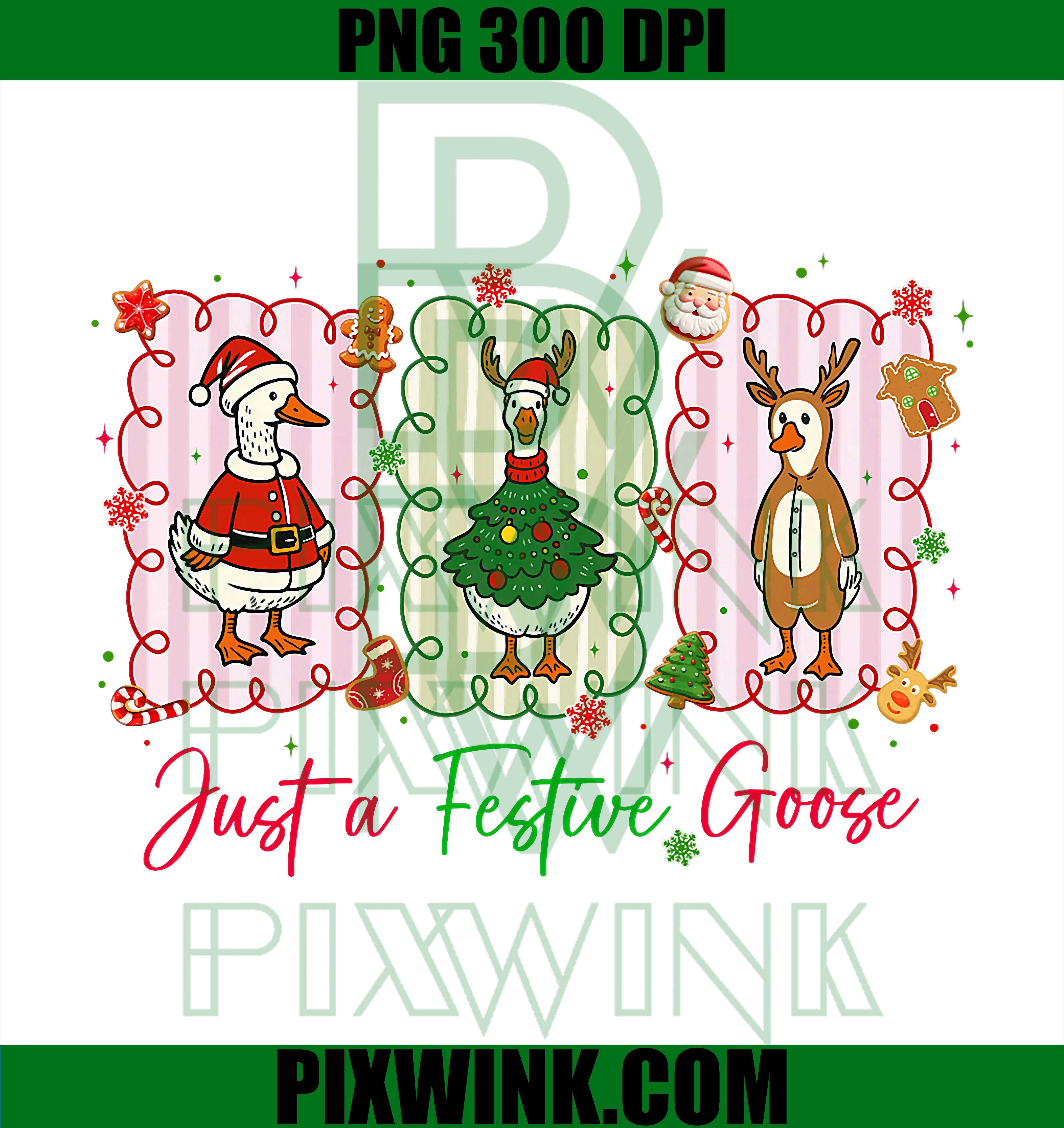 Just A Festive Goose Christmas Holiday, Funny Silly Goose PNG