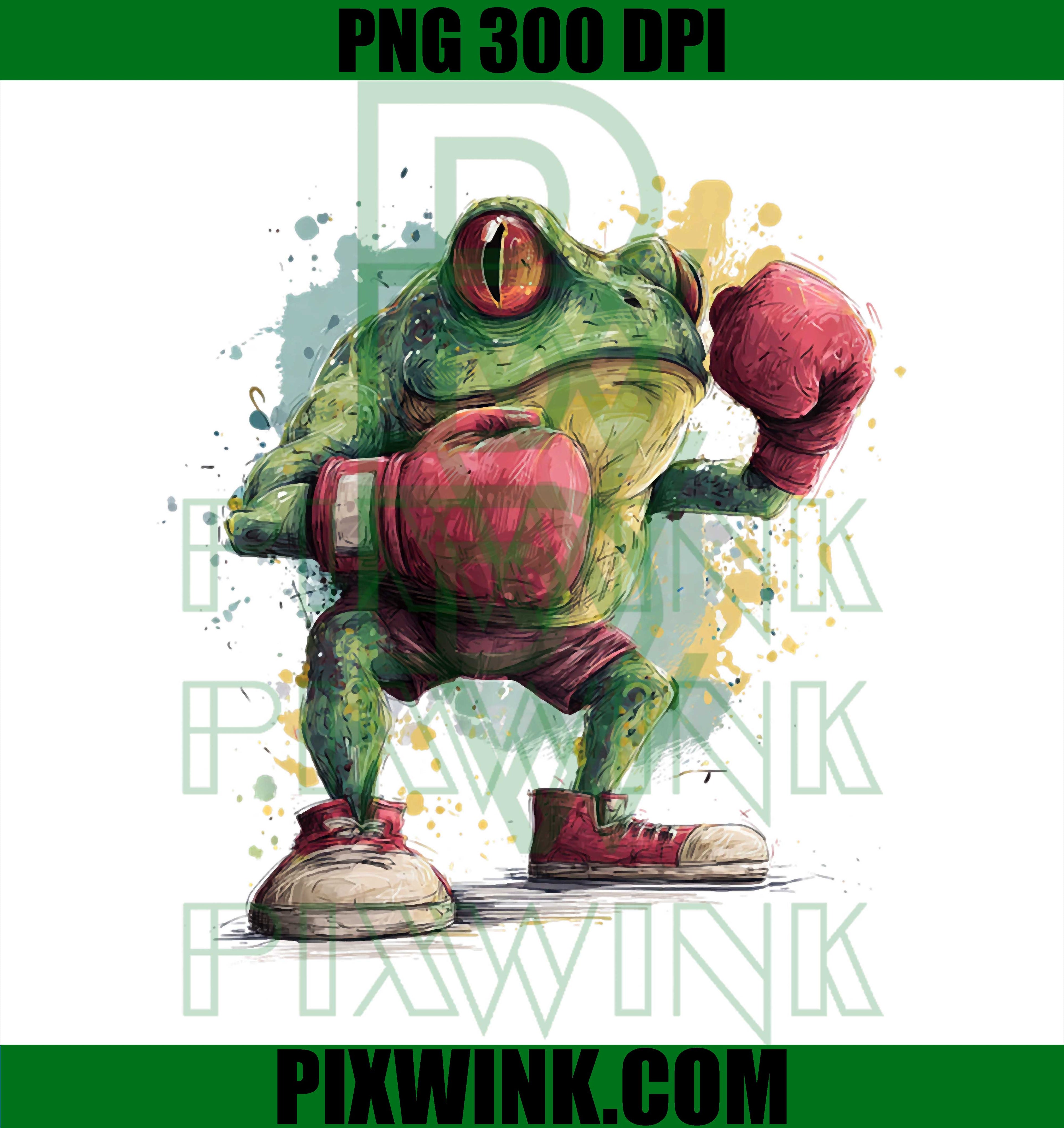 Awesome Fight Frog, Sport Gloves PNG