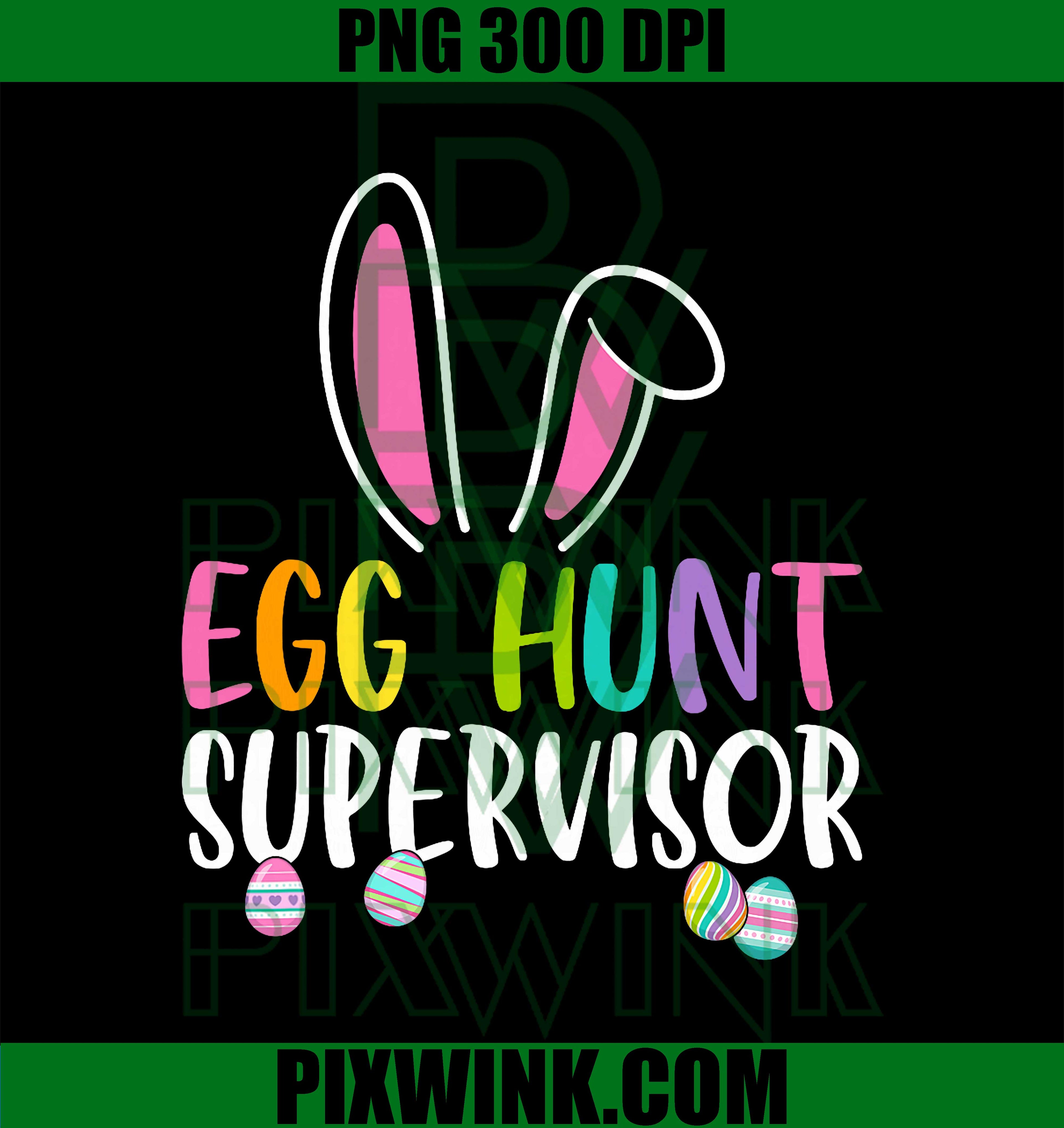 Easter Egg Hunt Supervisor PNG, Funny Bunny Egg Hunting PNG