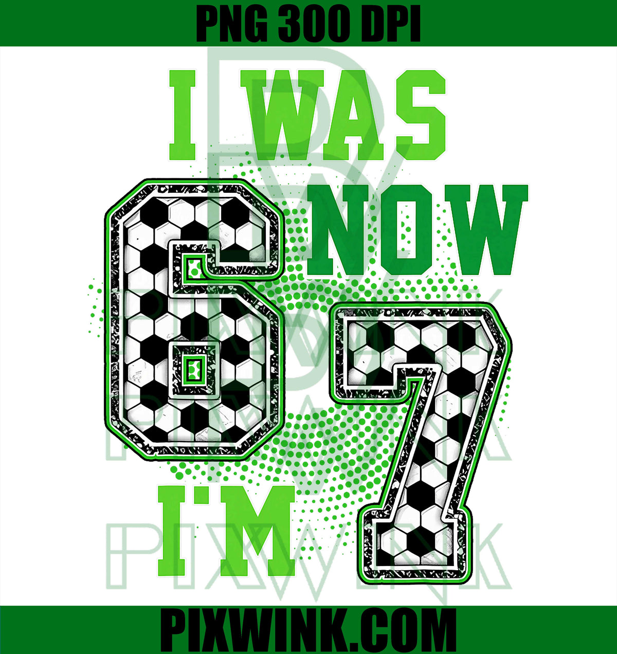 Funny Soccer 7th Birthday PNG, 7 Year Old Boy PNG, Soccer Vibe PNG