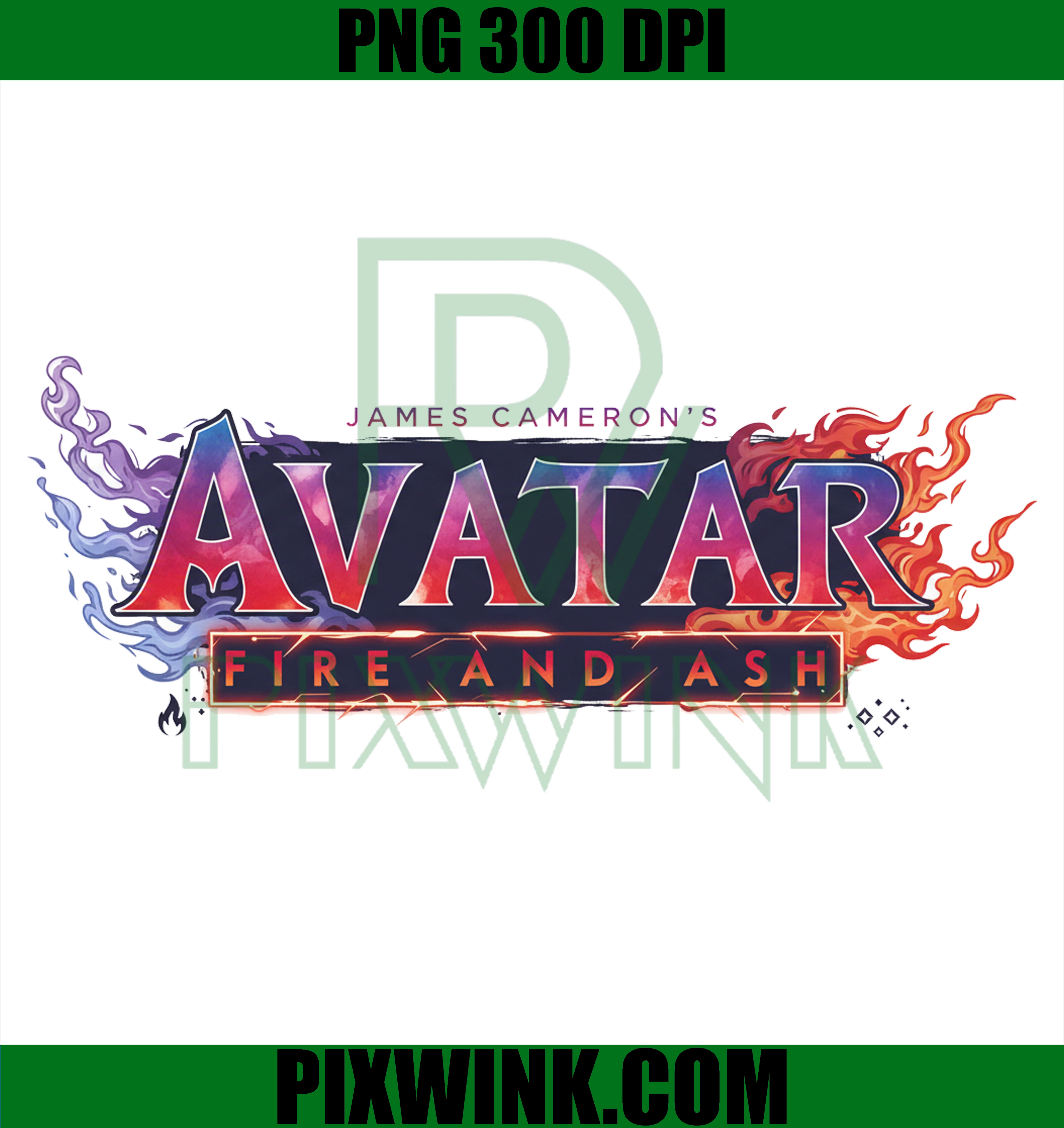 Avatar Fire and Ash PNG, Movie Logo Digital Download, 300 DPI Sublimation Art