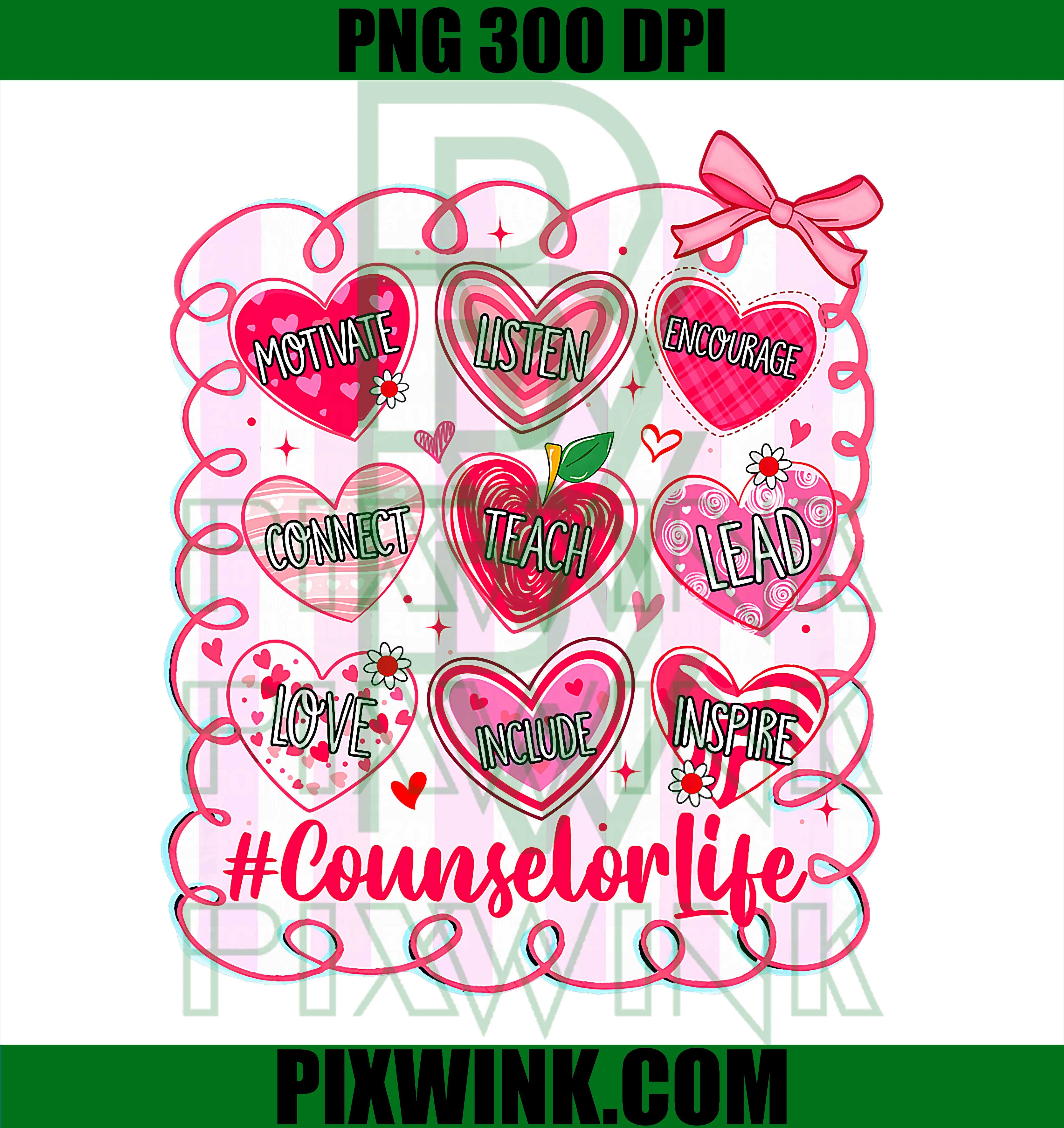 Preppy Valentine PNG, School Counselor Appreciation Counseling PNG